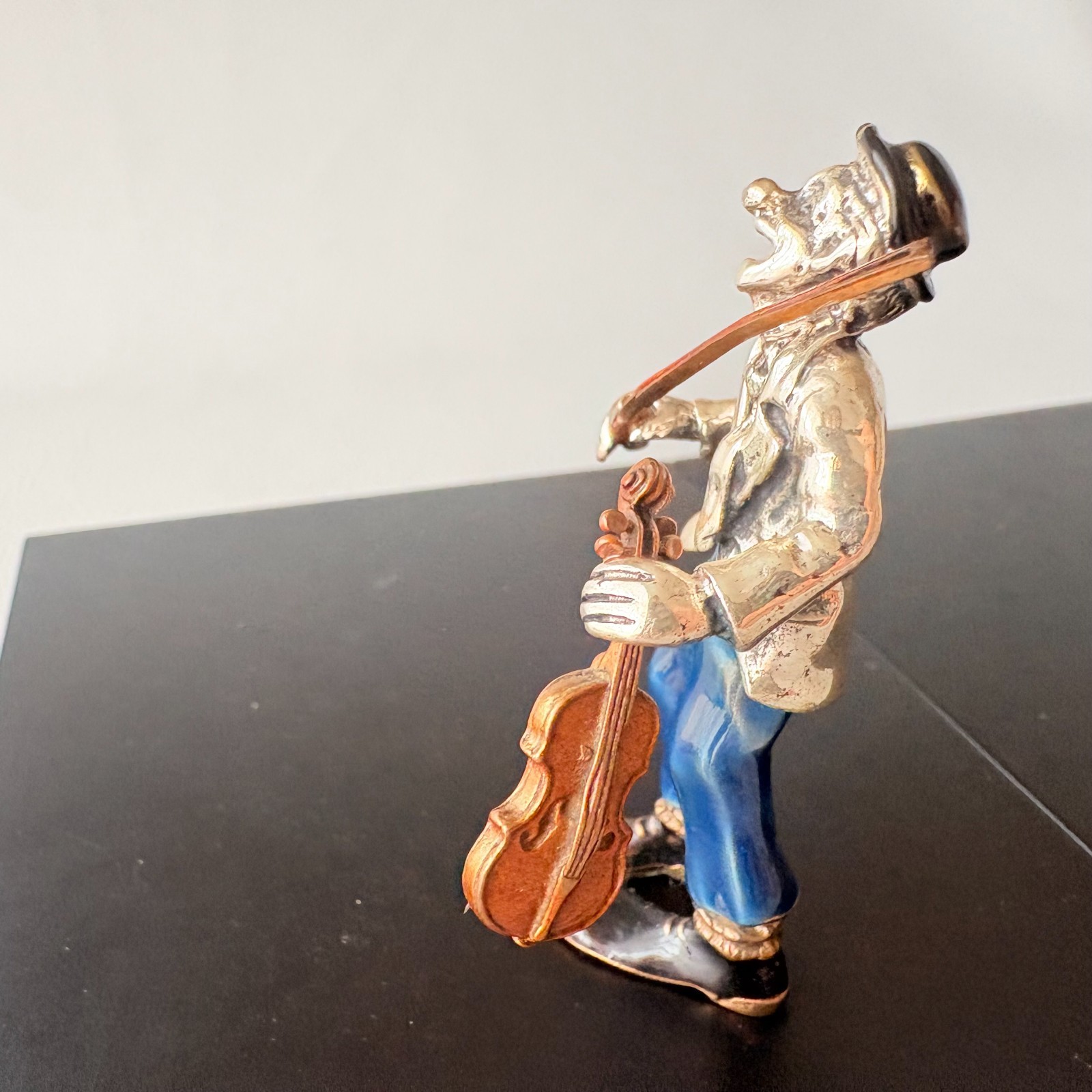 Murano Glass Jazz Band 6pc Set 925 Silver Overlay Attributed to Sorini Italy