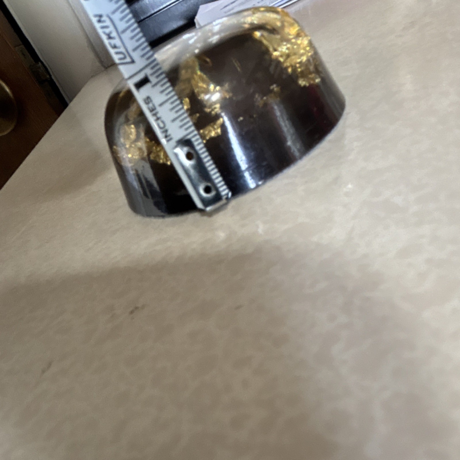 Mollie Kathleen Gold Mine Cripple Creek COLORADO Glass Paperweight Gold Flakes