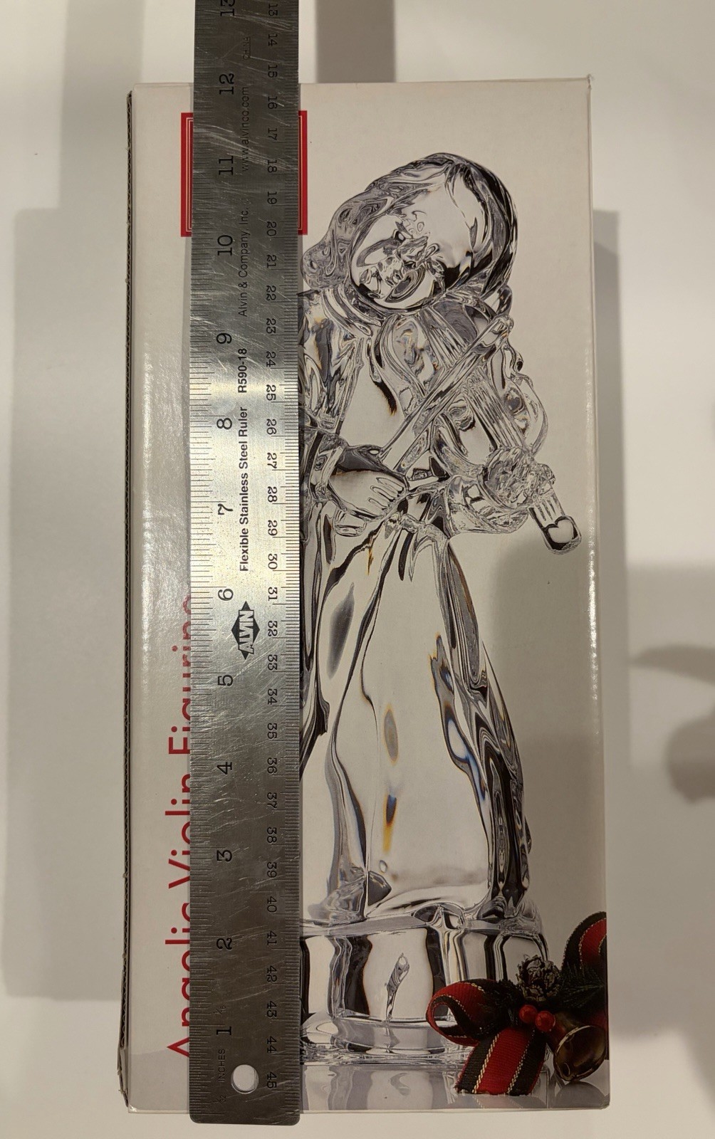 VTG Mikasa Herald Collection Crystal Angels Trio Set- Harp Mandolin Violin w Box