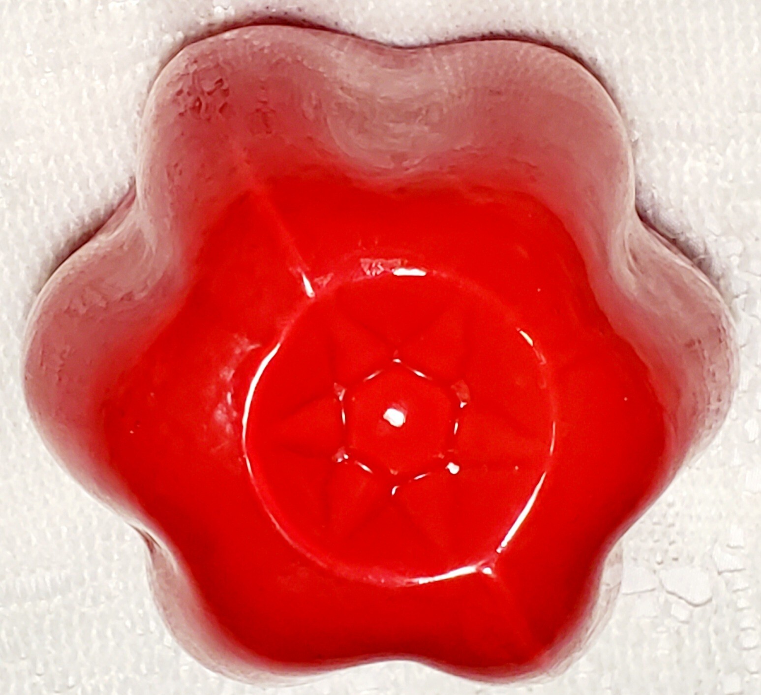 4″ Red Bell Pepper Murano Style Art Glass Hand Blown Fruit Decor Vegetable Vtg