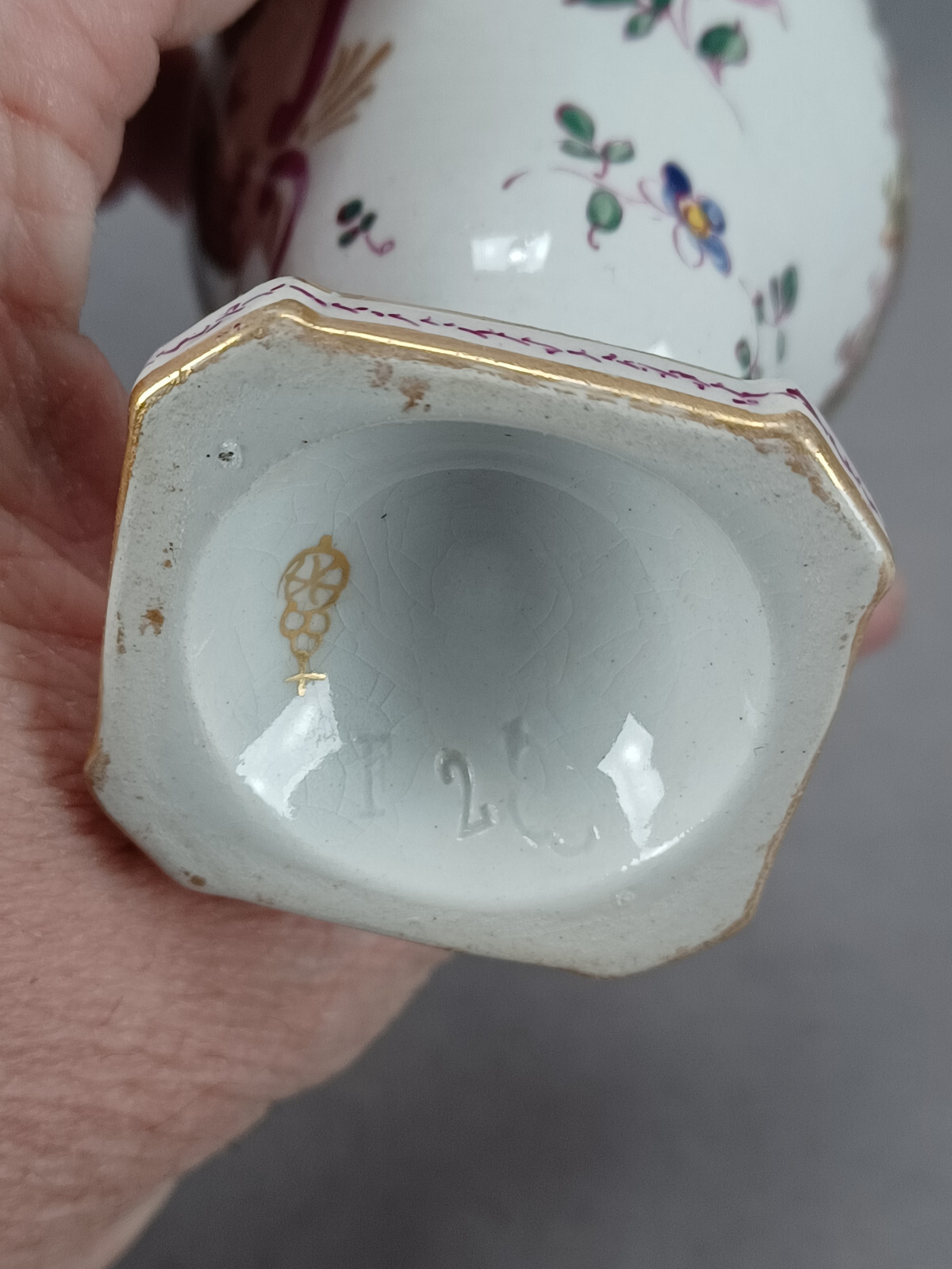Pair of Late 19th Century French Hochst Style Hand Painted Watteau Faience Vases