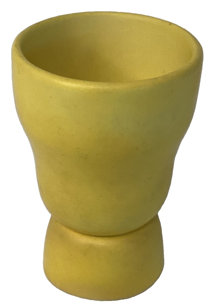 Vintage Nantucket Old Spouter Yellow Pottery Cup App-4.5”T x 3”W Handpainted