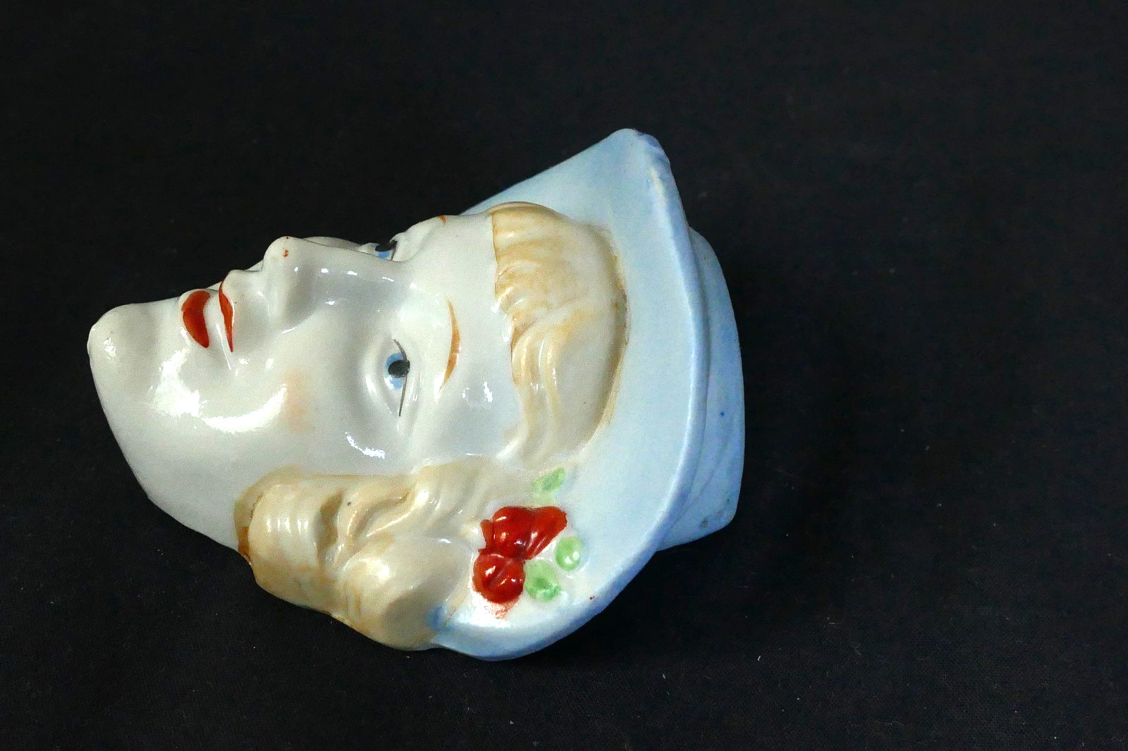 Vintage “Quality Guaranteed” Miniature Mini 3″ Head Vase Planter Wall Pocket #2