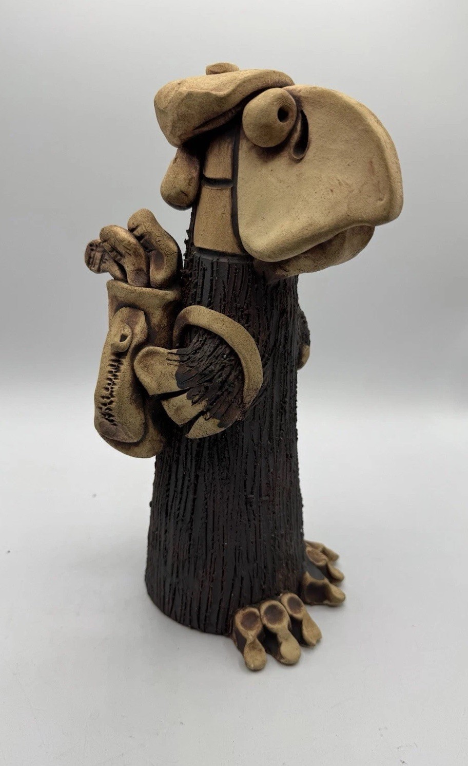 Moss Studio Pottery Toucan Golfer with Golf Bag and Hat 10 inches