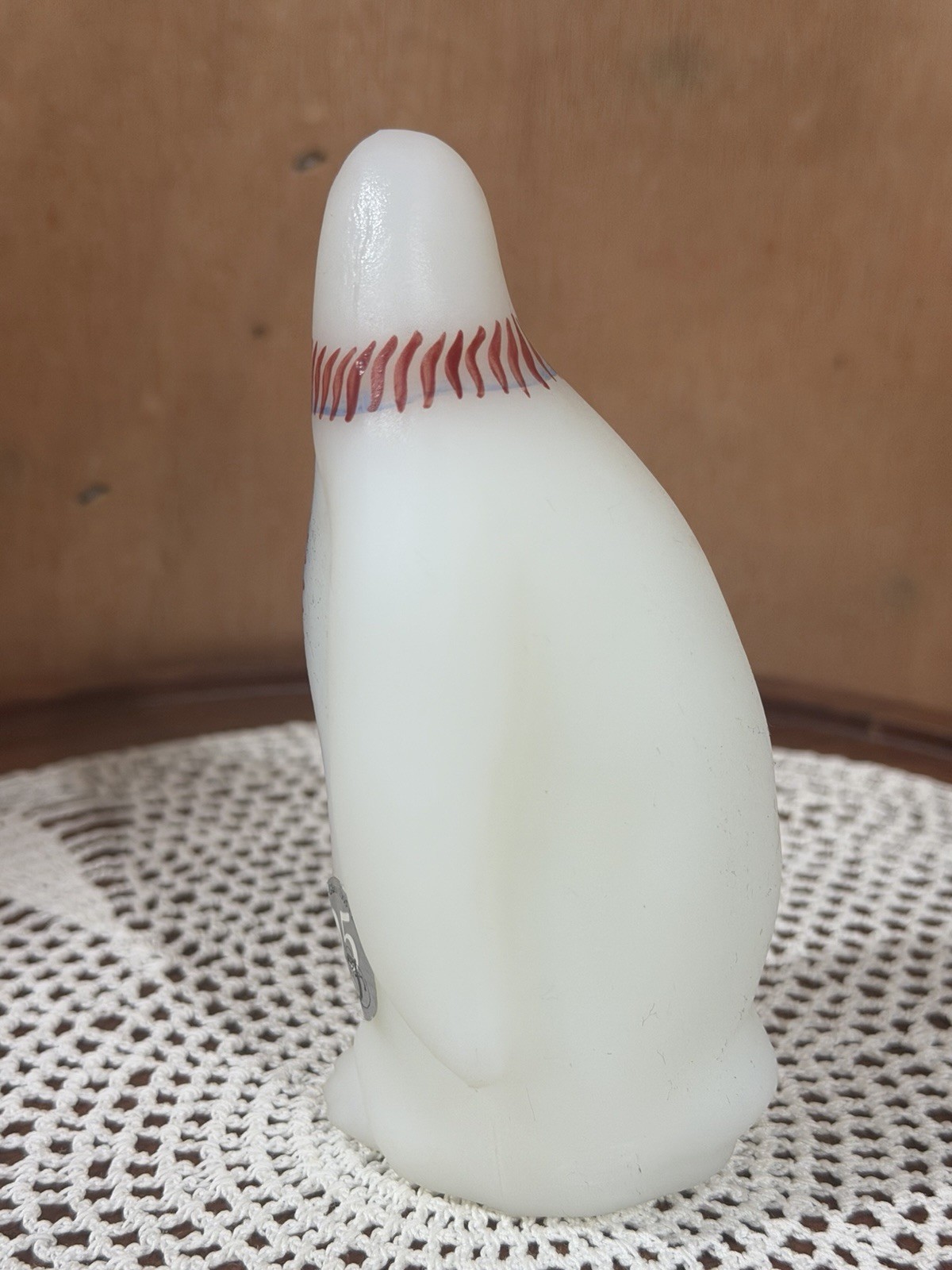 95th Anniversary Vintage Fenton 2000 Christmas Penguin Hand Painted Signed
