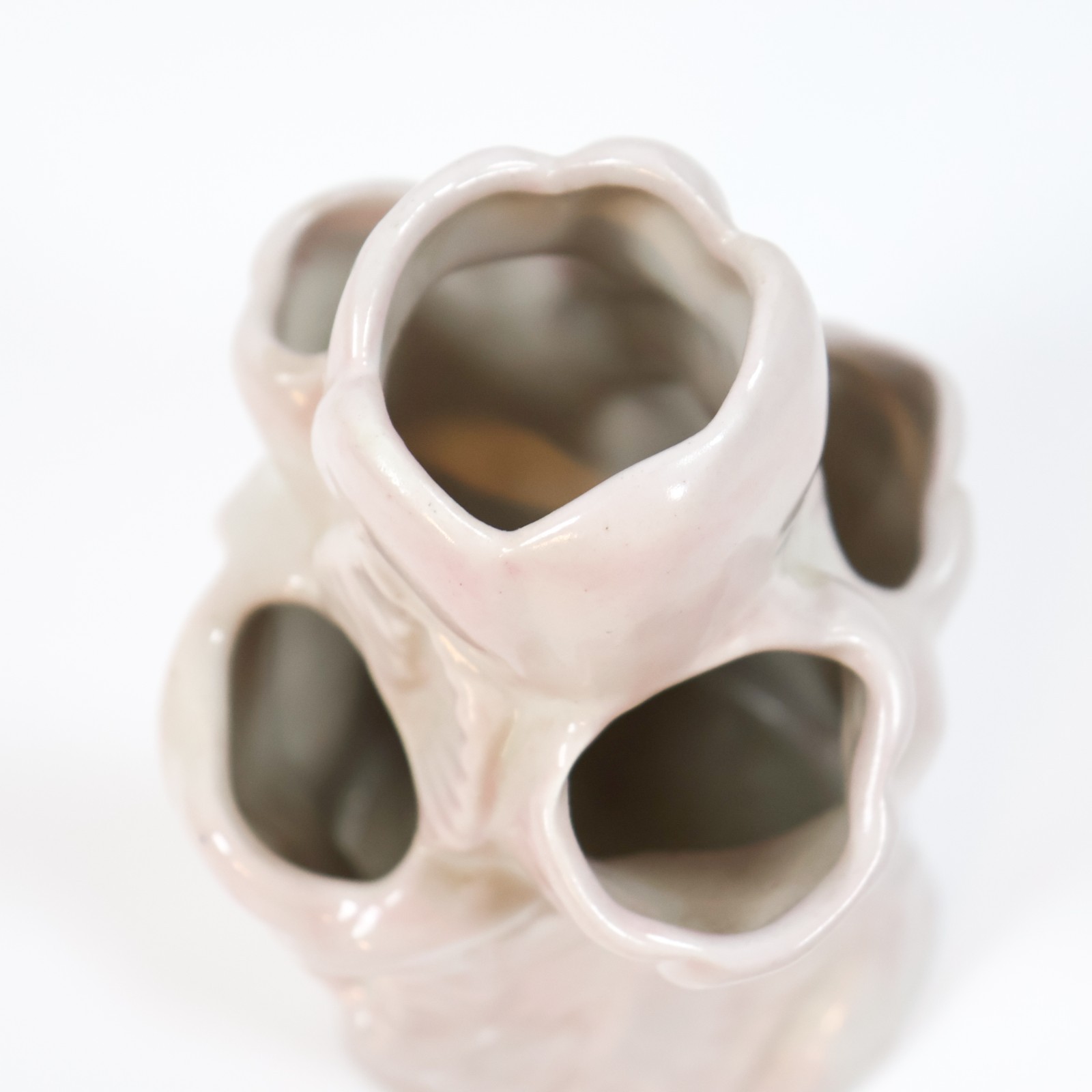 Vintage NILOAK Pink Tulip Ceramic Vase 7in Floral Flower Pottery Planter Pink