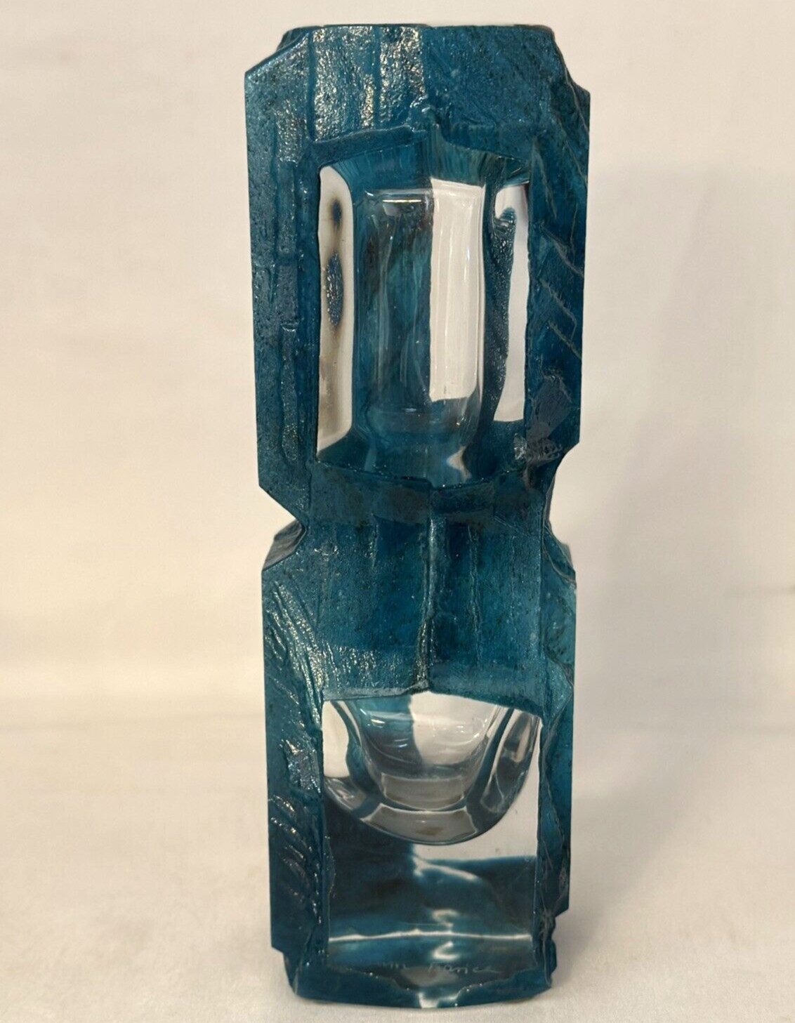DAUM FRANCE “ARGOS” CRYSTAL VASE DESIGNED BY CESAR BALDACCINI……CA.1970