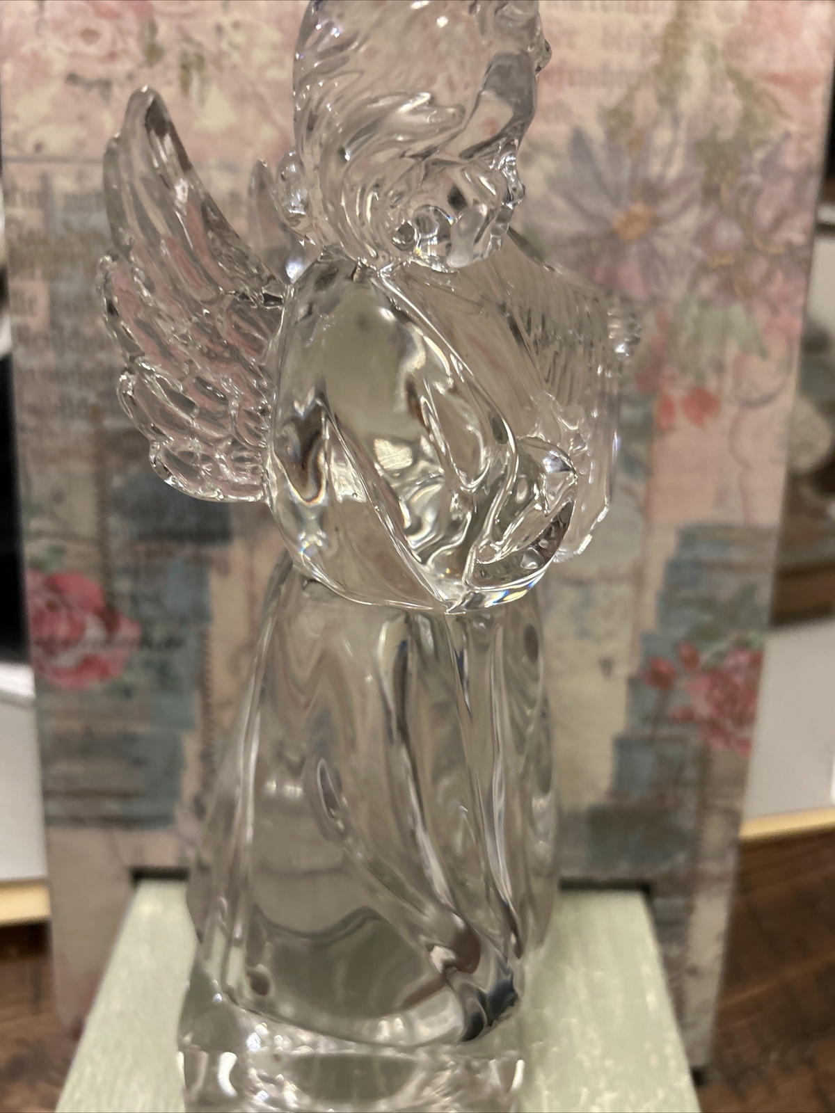 MIKASA Herald Collection German Full Lead Crystal Angelic Harp 7-1/2″ Figurine