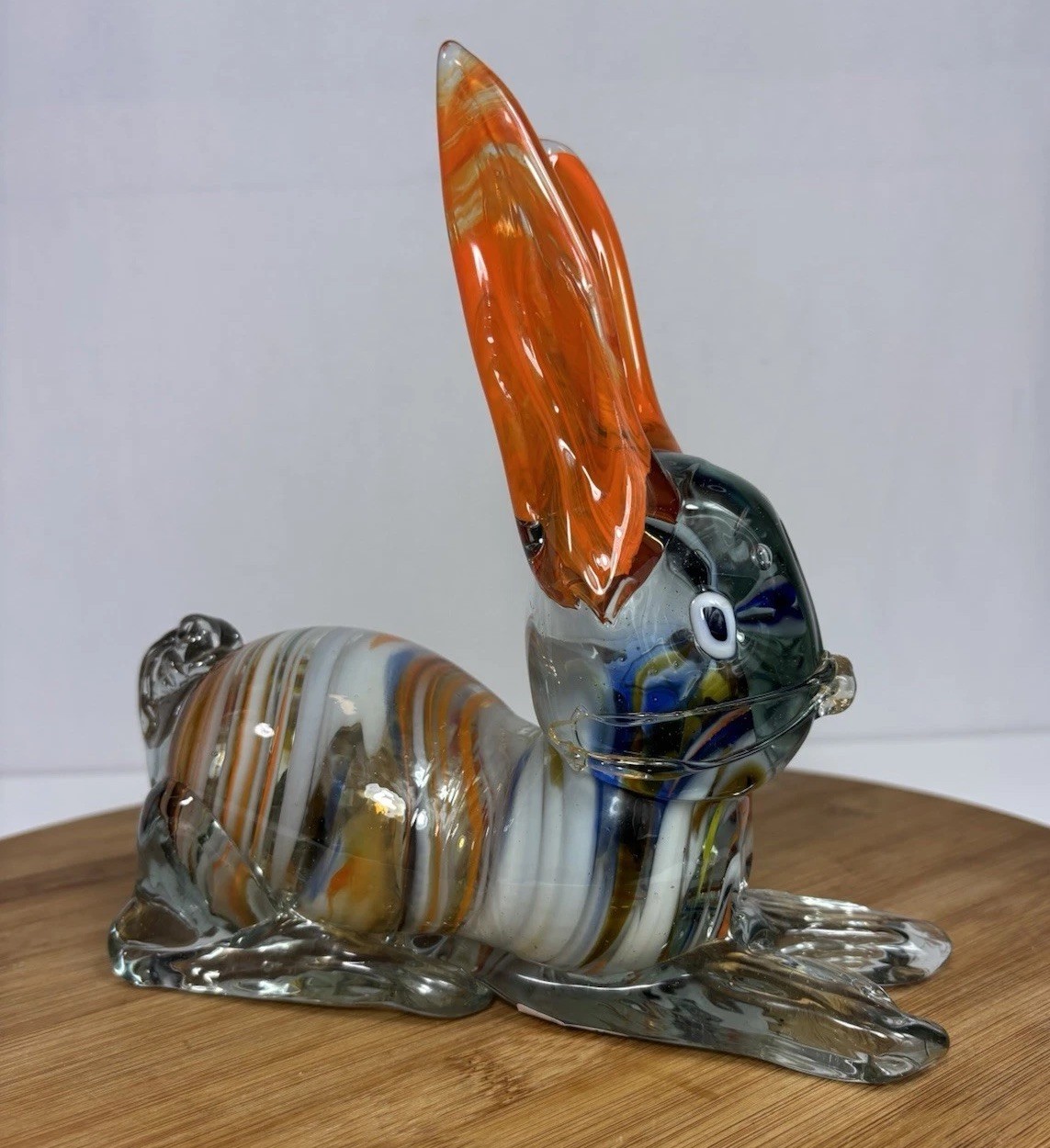 Large Vintage Art Glass Rabbit