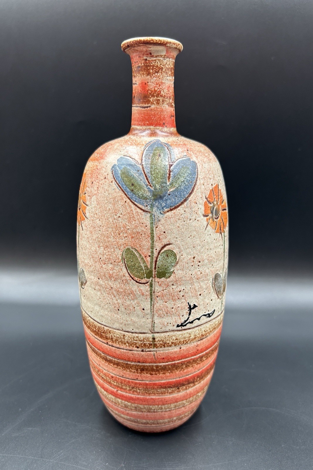 Vintage Italian Art Pottery Decanter Or Vase, 9 1/2”