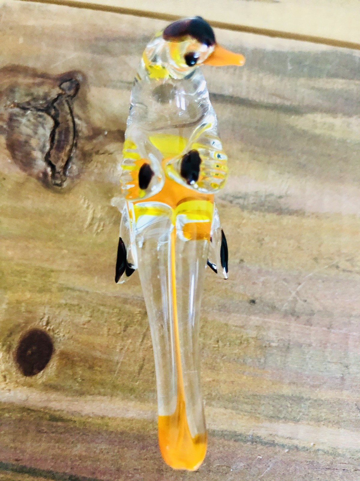 Vintage Hand -Blown Glass Miniature Bird Figurines Lot of 2