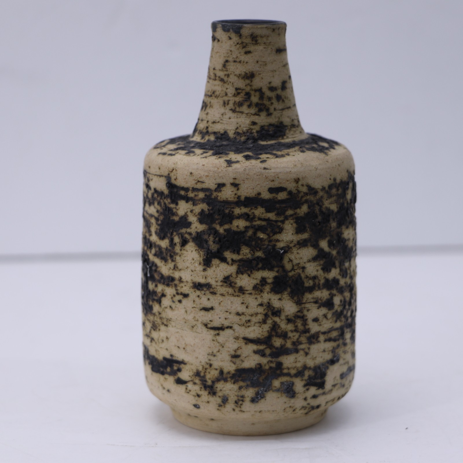 MCM Mid Century Modern Danish Birch Bark Pottery Vase by Gliaud Barbeit 1970s