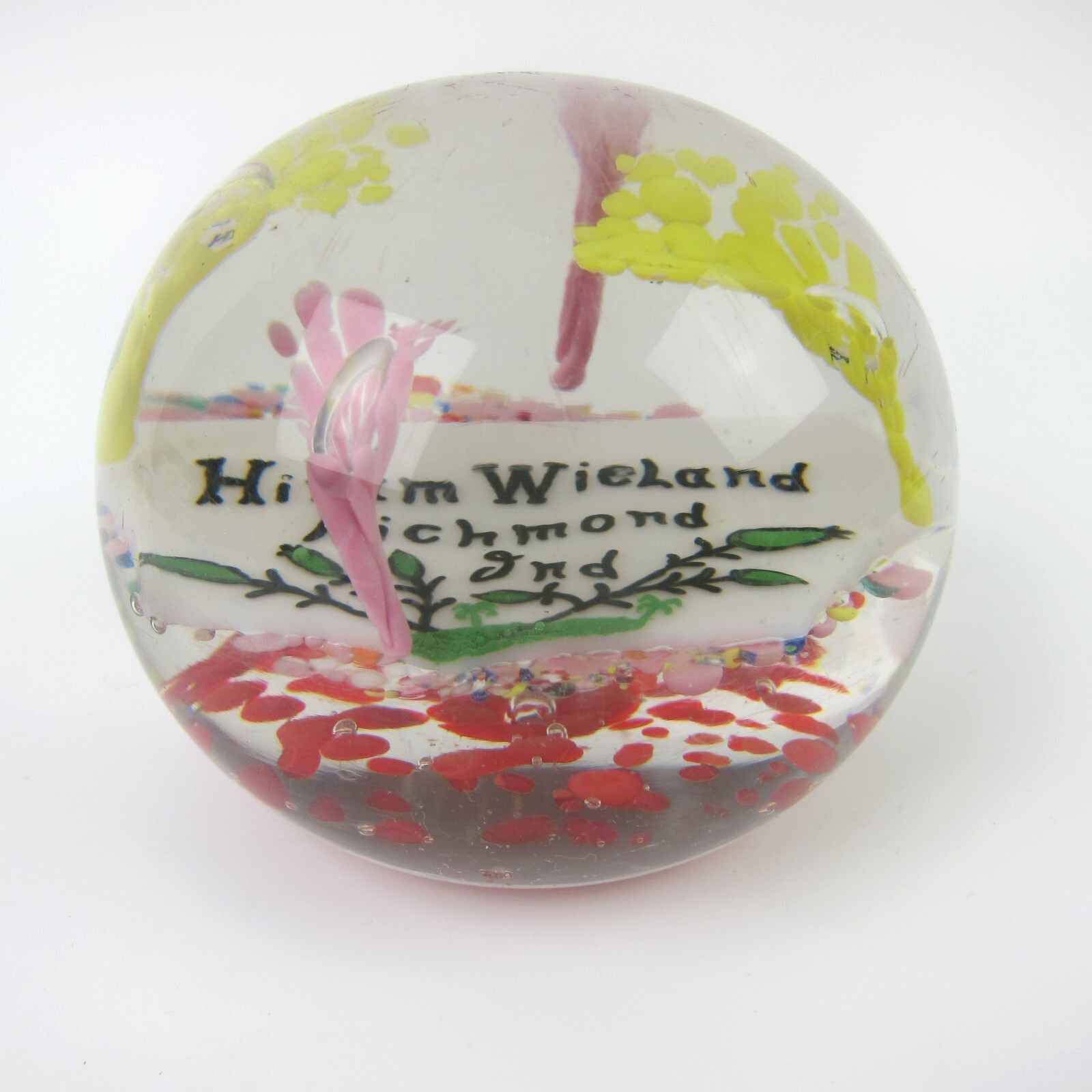 Vintage Art Glass Paperweight Degenhart Cambridge Ohio Hiram Wieland Richmond IN
