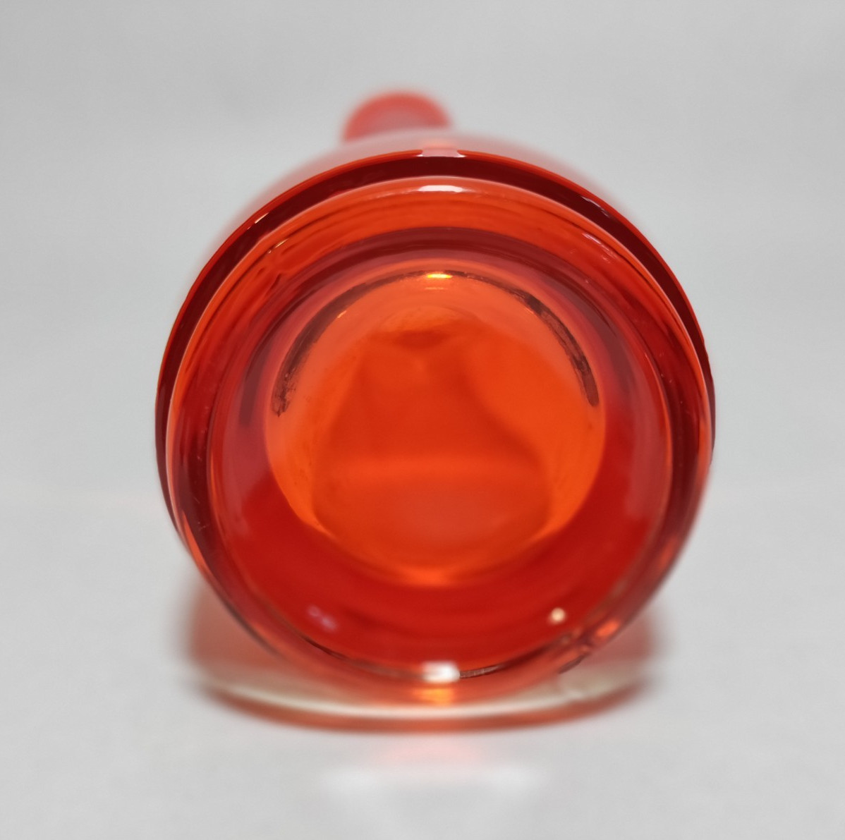 Viking Glass Epic 3 Flare Swung Vase 11″ Flared Fingers Persimmon Orange MCM HTF