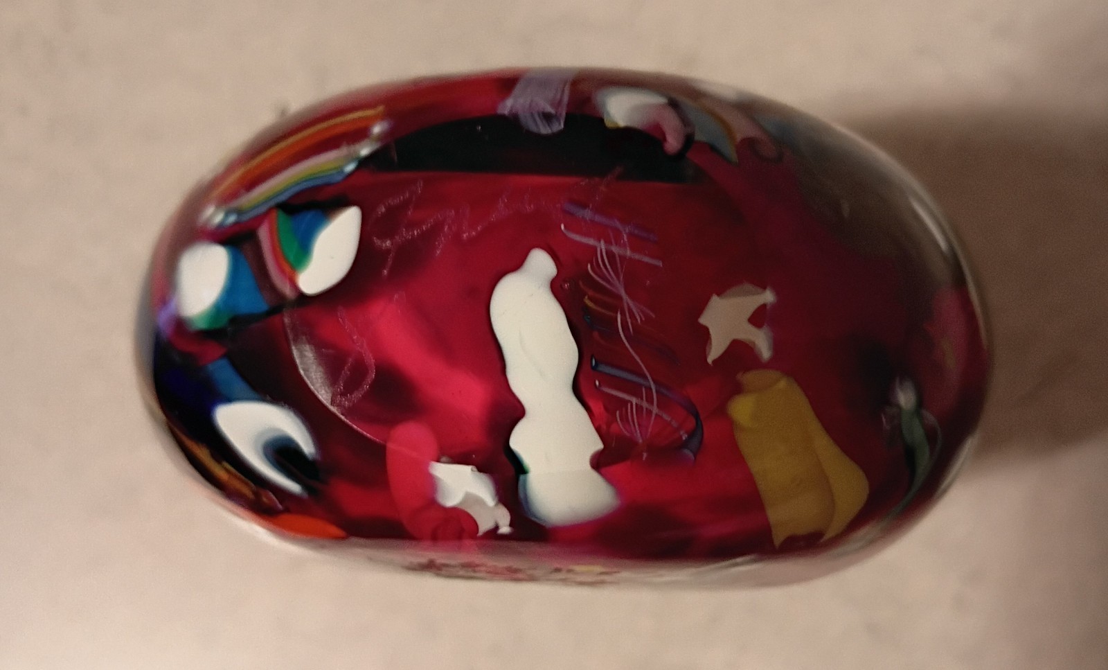 2002 Stunning Signed Bruce Freund Red Art Glass Perfume Bottle