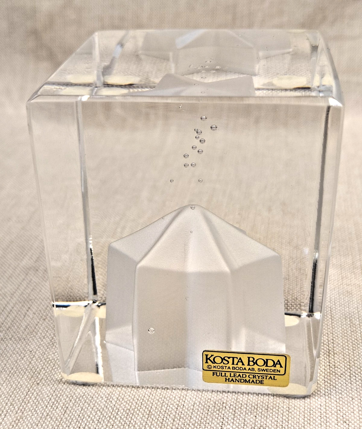 A glass sculpture from the Crystal Fantasy coll., designed by Bertil Vallien