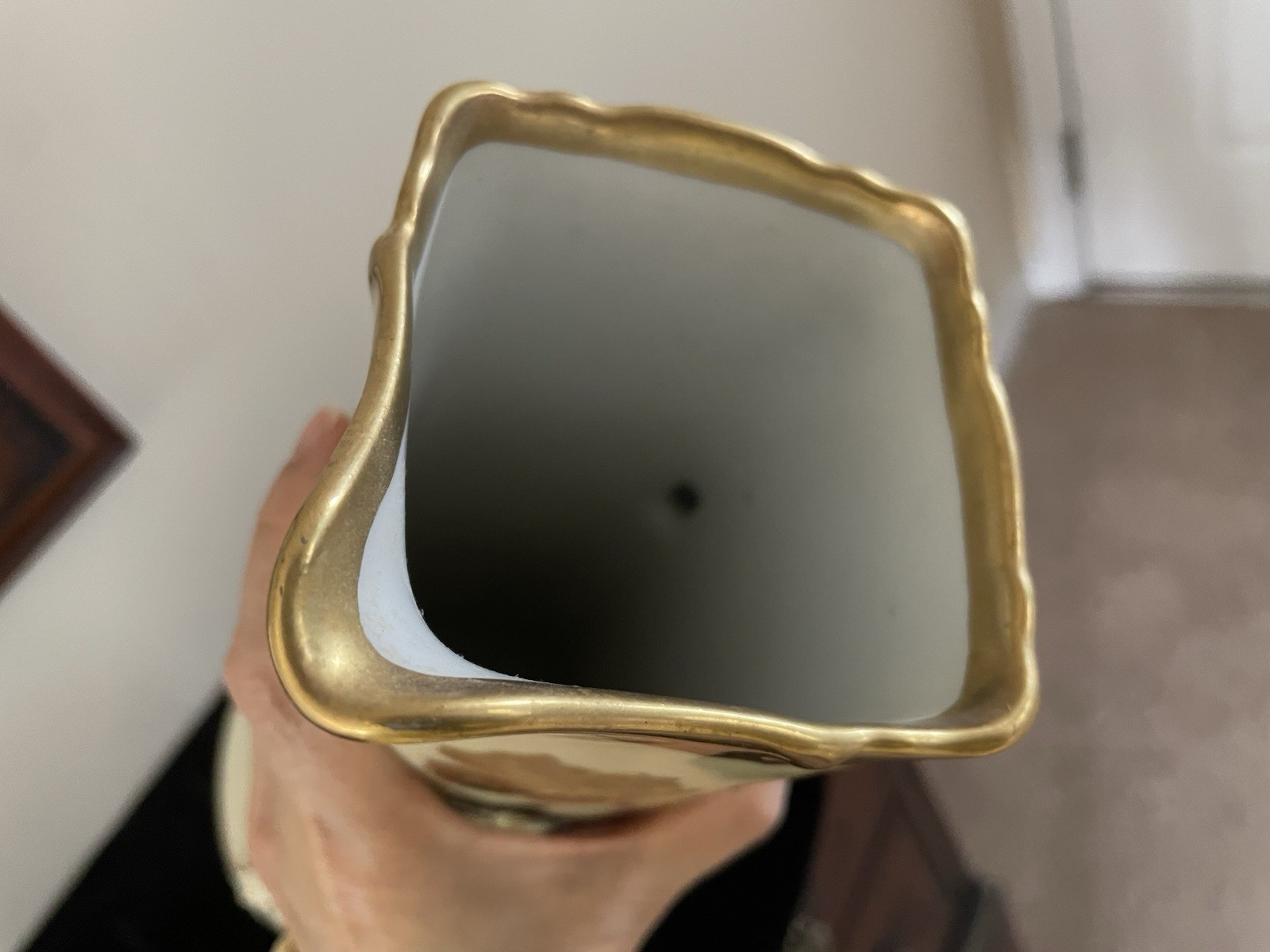 Rare Antique Bawo & Dotter Elite Limoges Art Nouveau Gilded Gold Tankard 15 1/2″