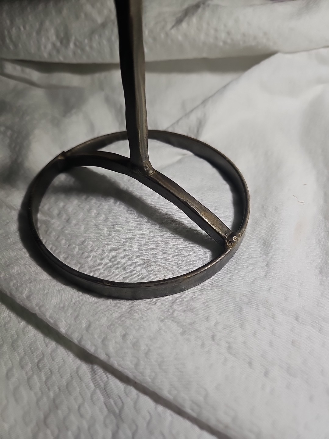 Design Leuchter 4 Kerzen Bo Svensk Smide Harry N. Boström Schweden Metall Glass