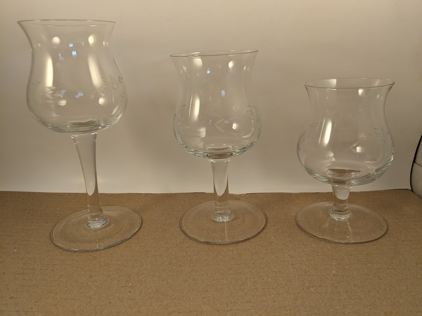 3 Pc Set Tiered Princess House Heritage Stemmed Crystal Votive Candle Holder 311