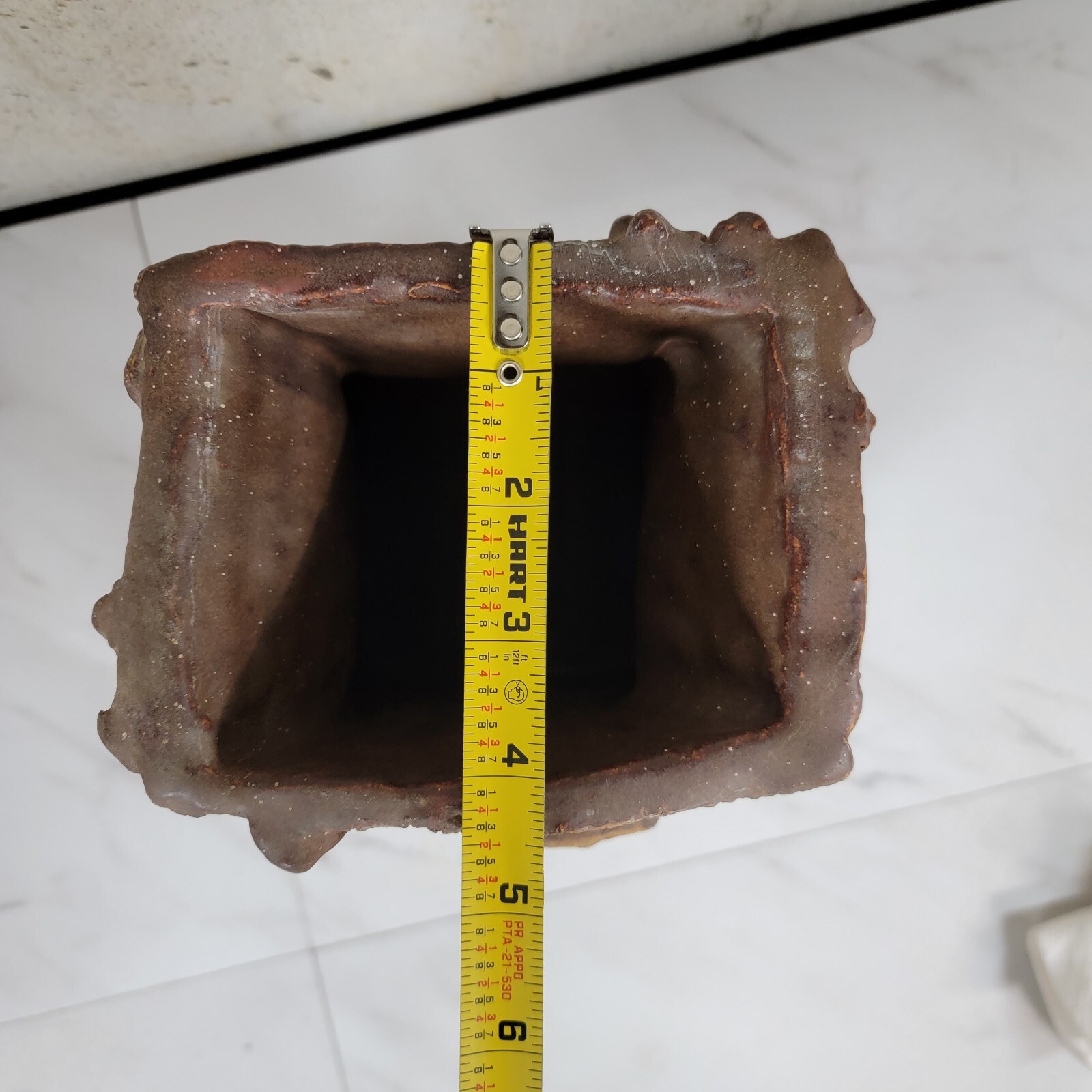 Vtg Hobbyist Handmade pottery Octopus Underwater planter pot decor heavy fish