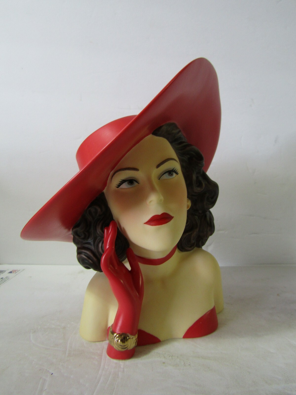 Hedy Lamarr In Big Hat 7 Inch Head Vase Choice Of 4 Colors