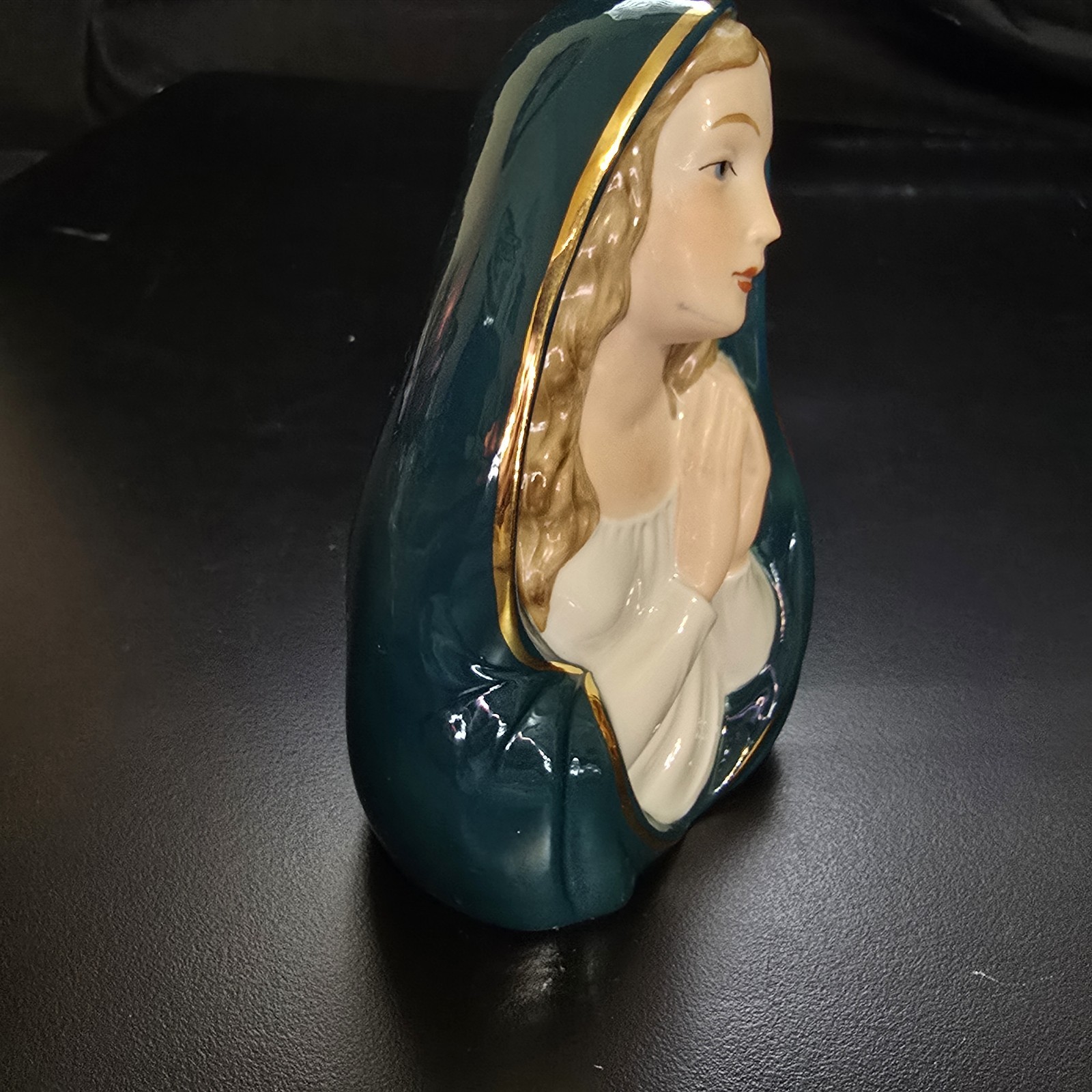 Rare Porcelain Figurine Bust Madonna Mother Mary Praying Wagner&Apel 779
