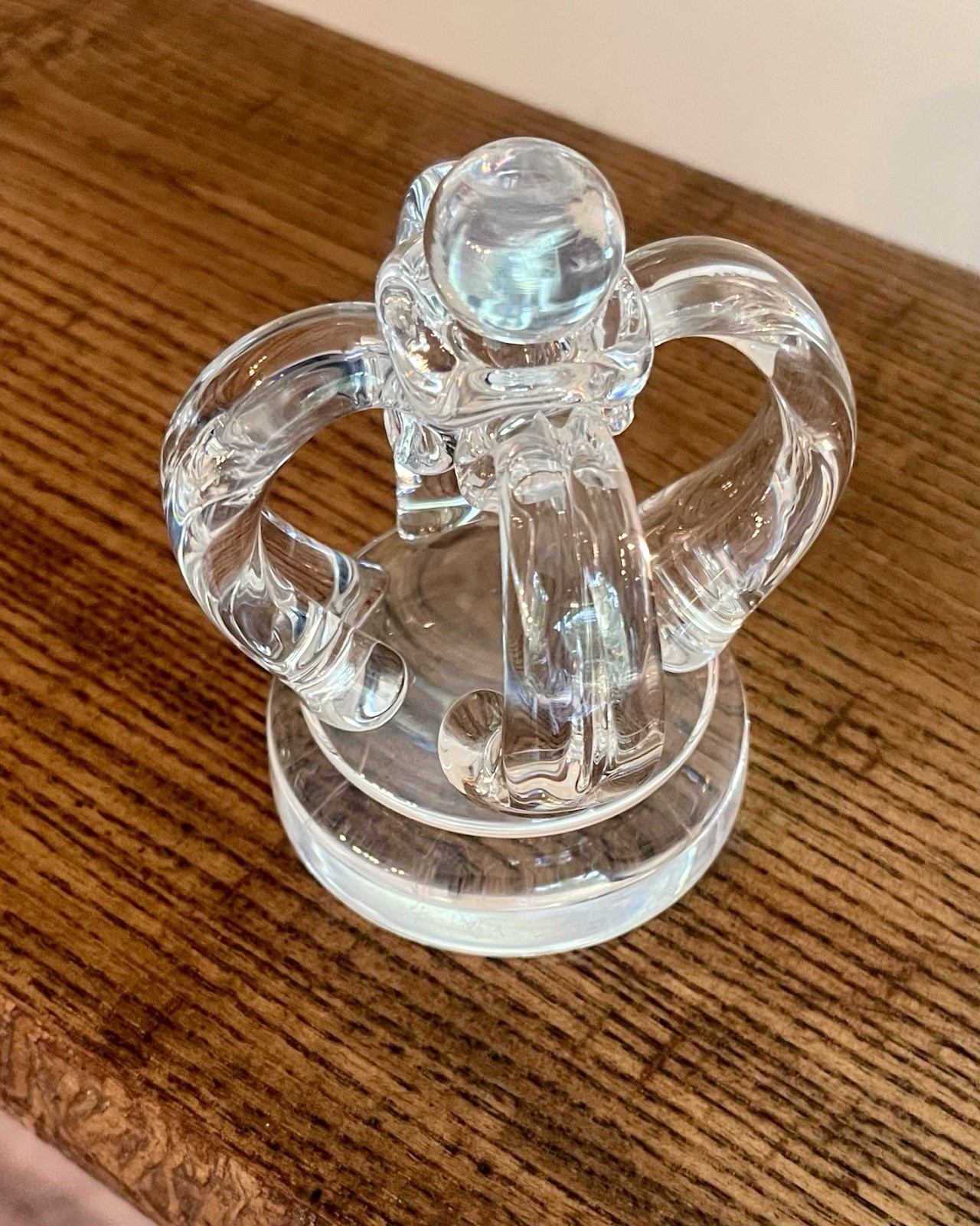 STEUBEN-Lloyd Atkins for Steuben MCM ‘Crown’ Paperweight #8138-C. 1964-Signed