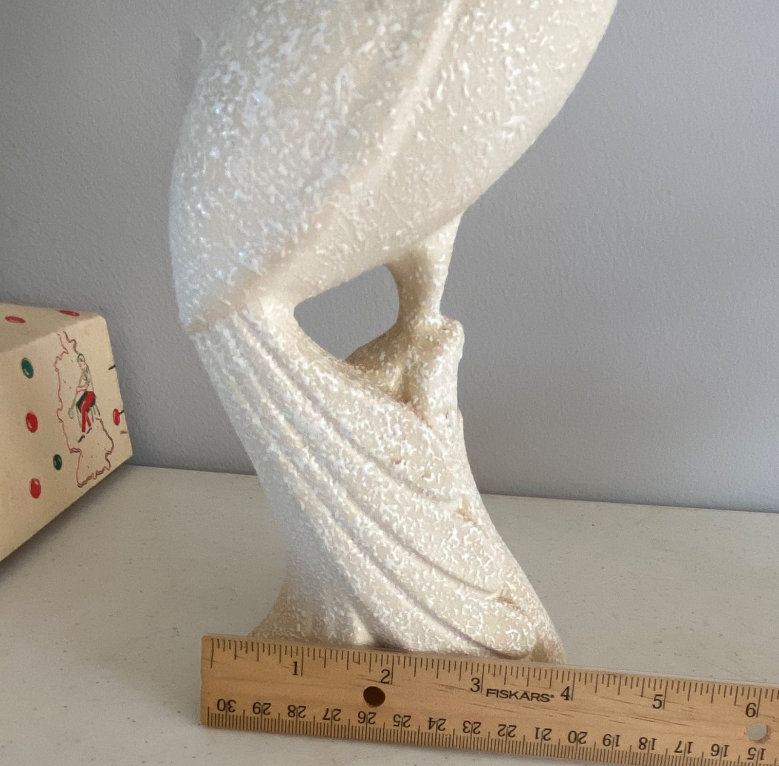 MCM Vintage Retro Peacock Off White Spatter Bird Figurines