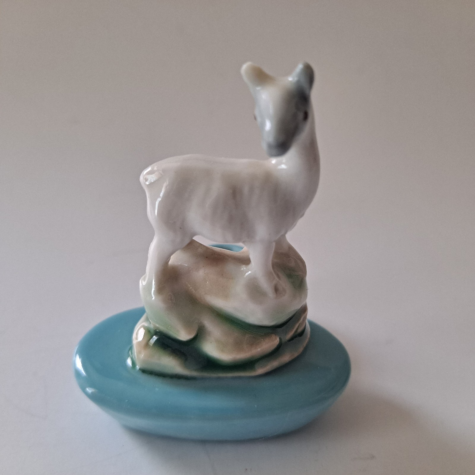 Wade Whimsies Llama Zoo Lights Pale Blue Candle Holder 1957-1960