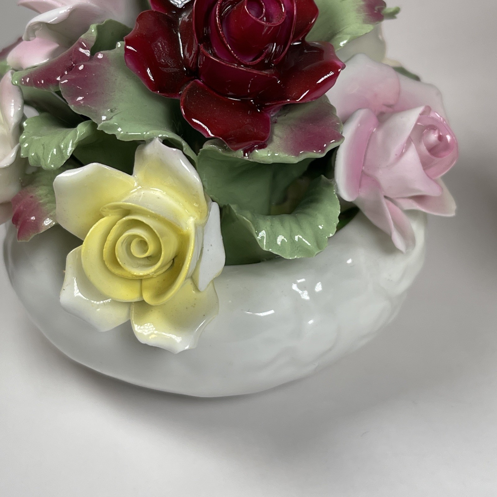 Aynsley England Hand Painted Fine Bone China Flower Bouquet 2 Pieces