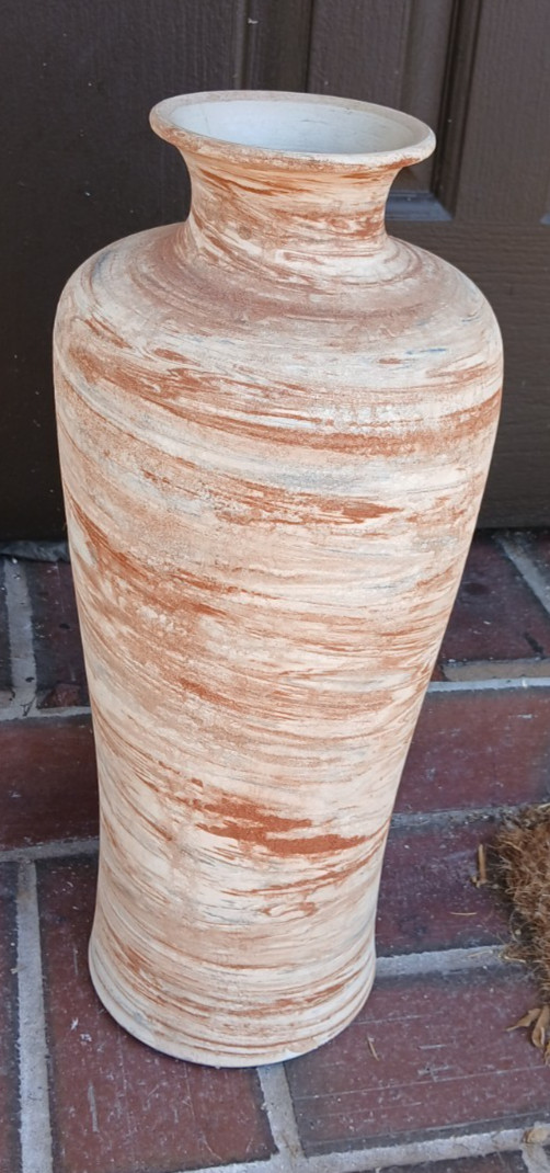 Bitosi Nemadji Style 16″ Tall Vase Stamped Bitosi and marked Made in Italy
