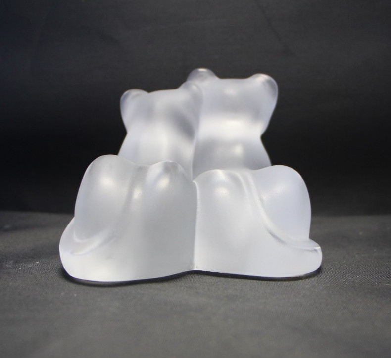 LALIQUE FRANCE Crystal TAMBWEE LION CUBS Sculpture Figurine