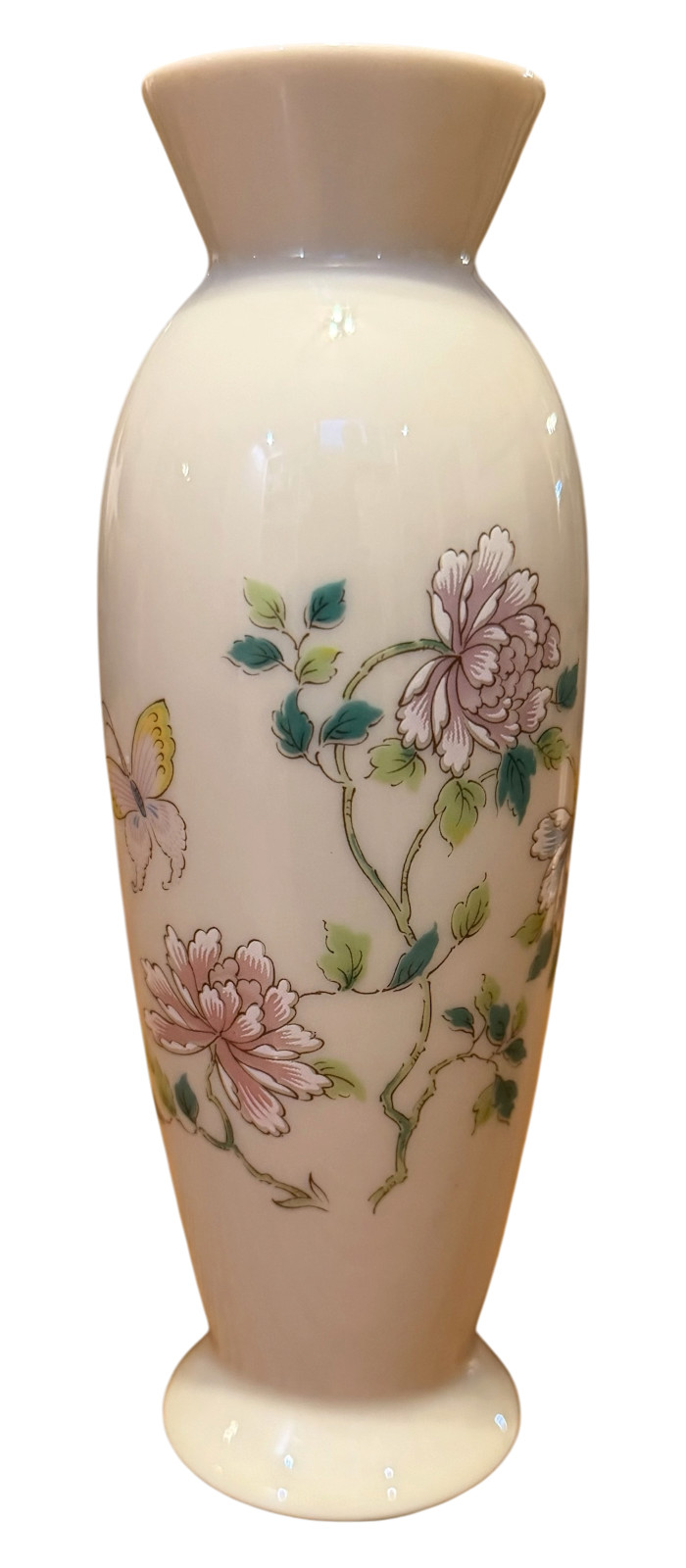 Vintage Takahashi Cho-Cho San Francisco Porcelain Bud Vase 6.5” Floral Japan