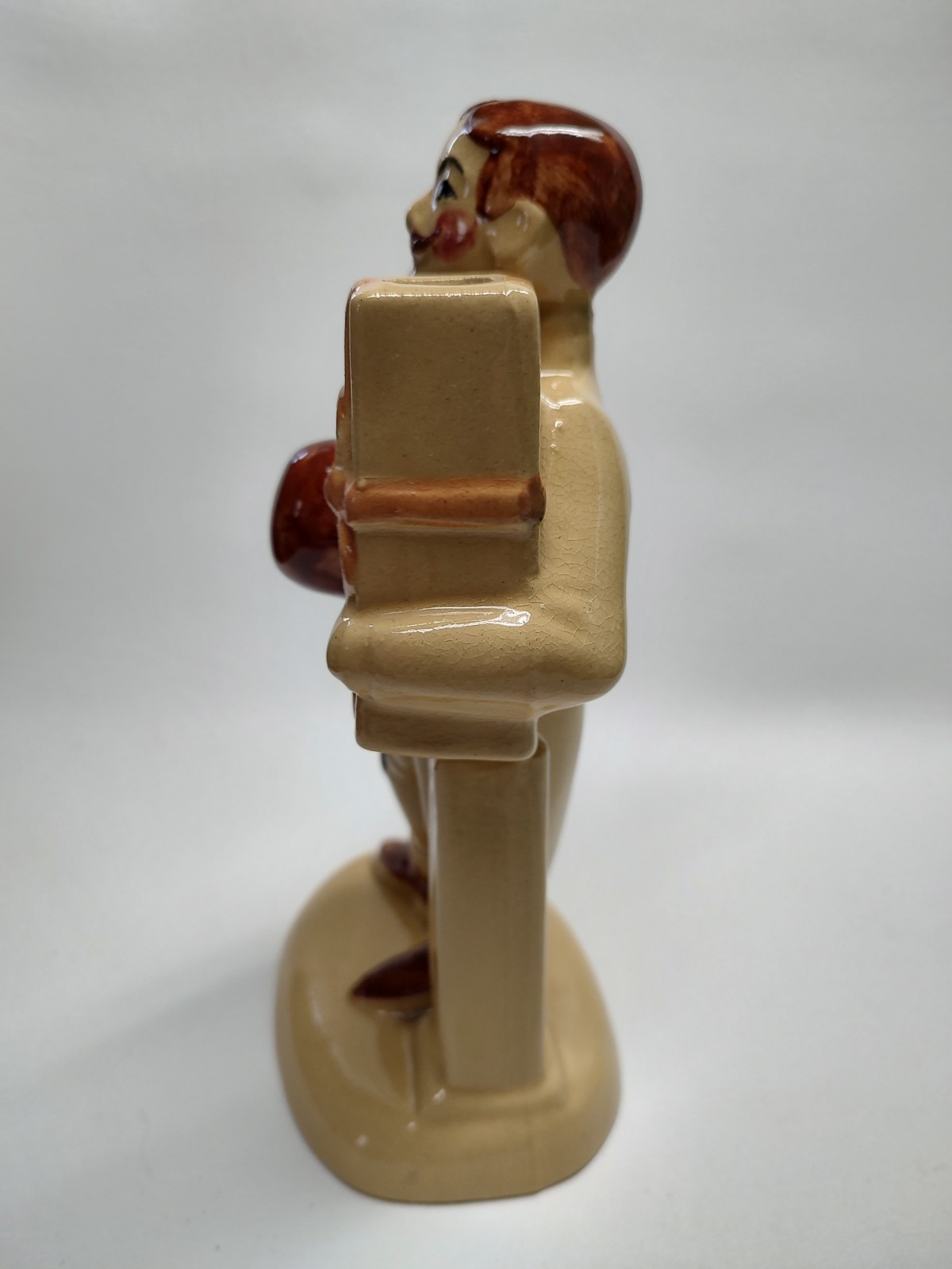 Vintage RRP Co. Roseville Ohio USA Gay 90s Barbershop Quartet Man Figurine Vase