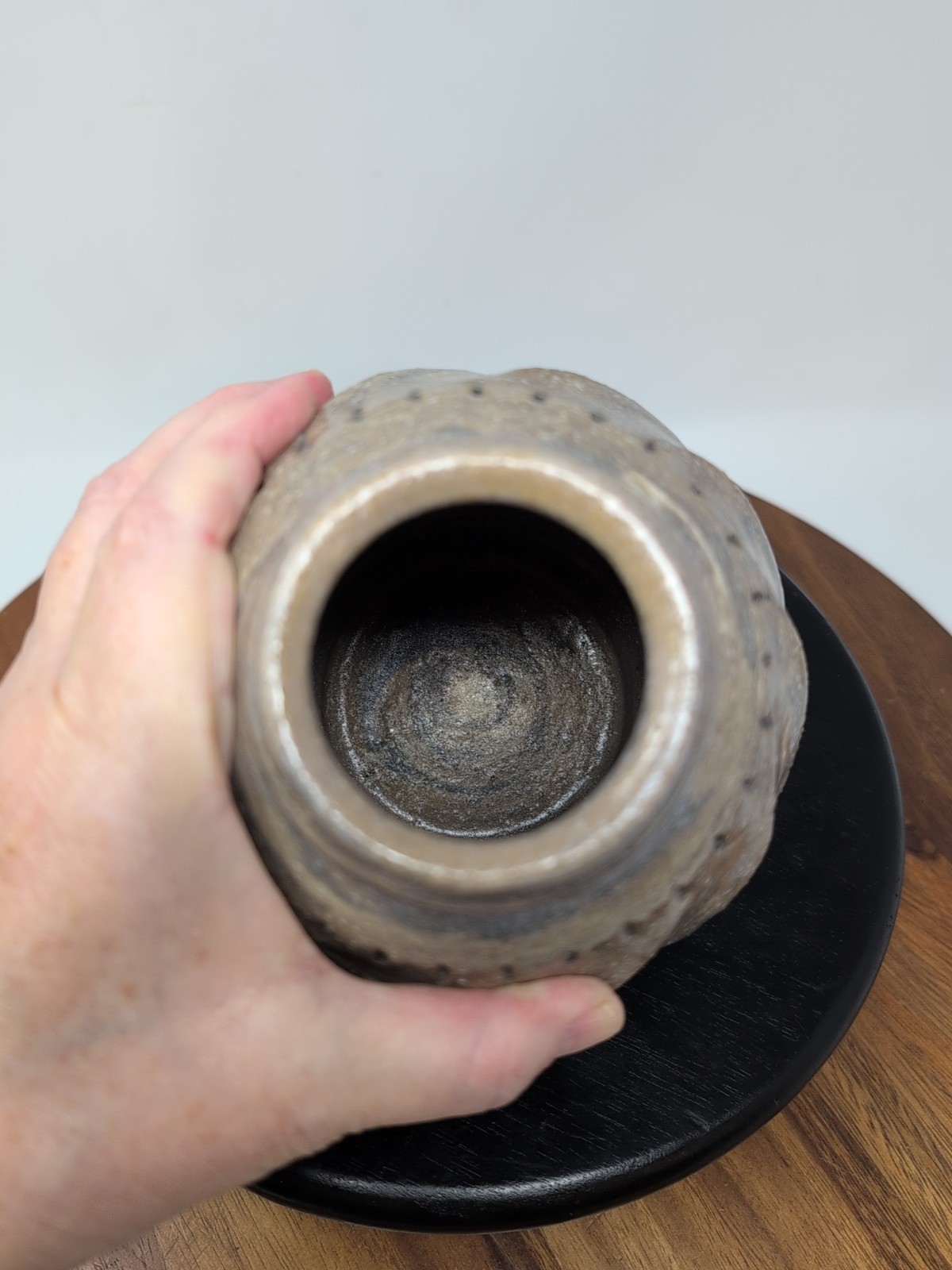 Studio Pottery Signed Vase Beautiful Glaze Signed CYR 6.5″ Tall