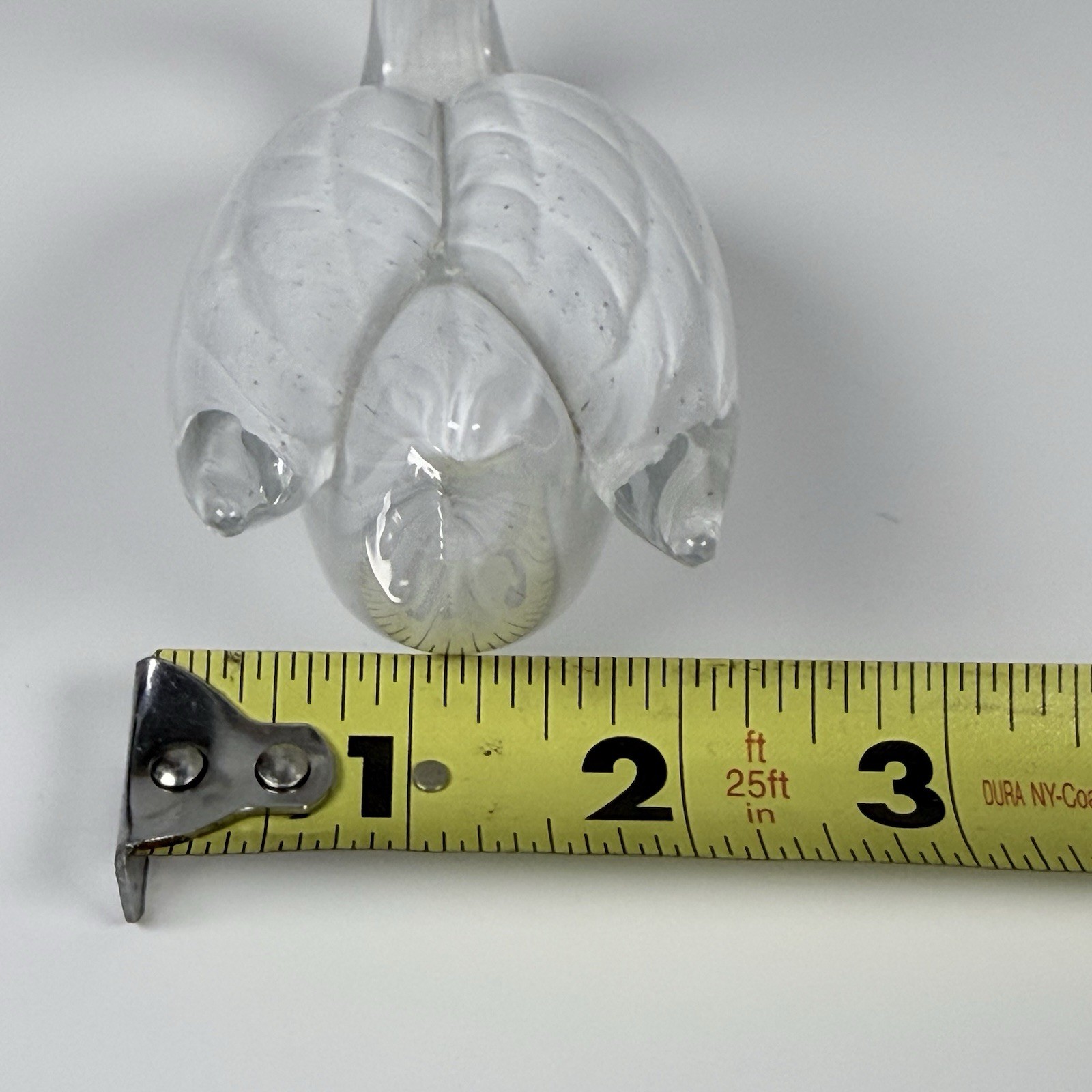 Art Glass Crystal White Swan Figurine Paperweight 5”