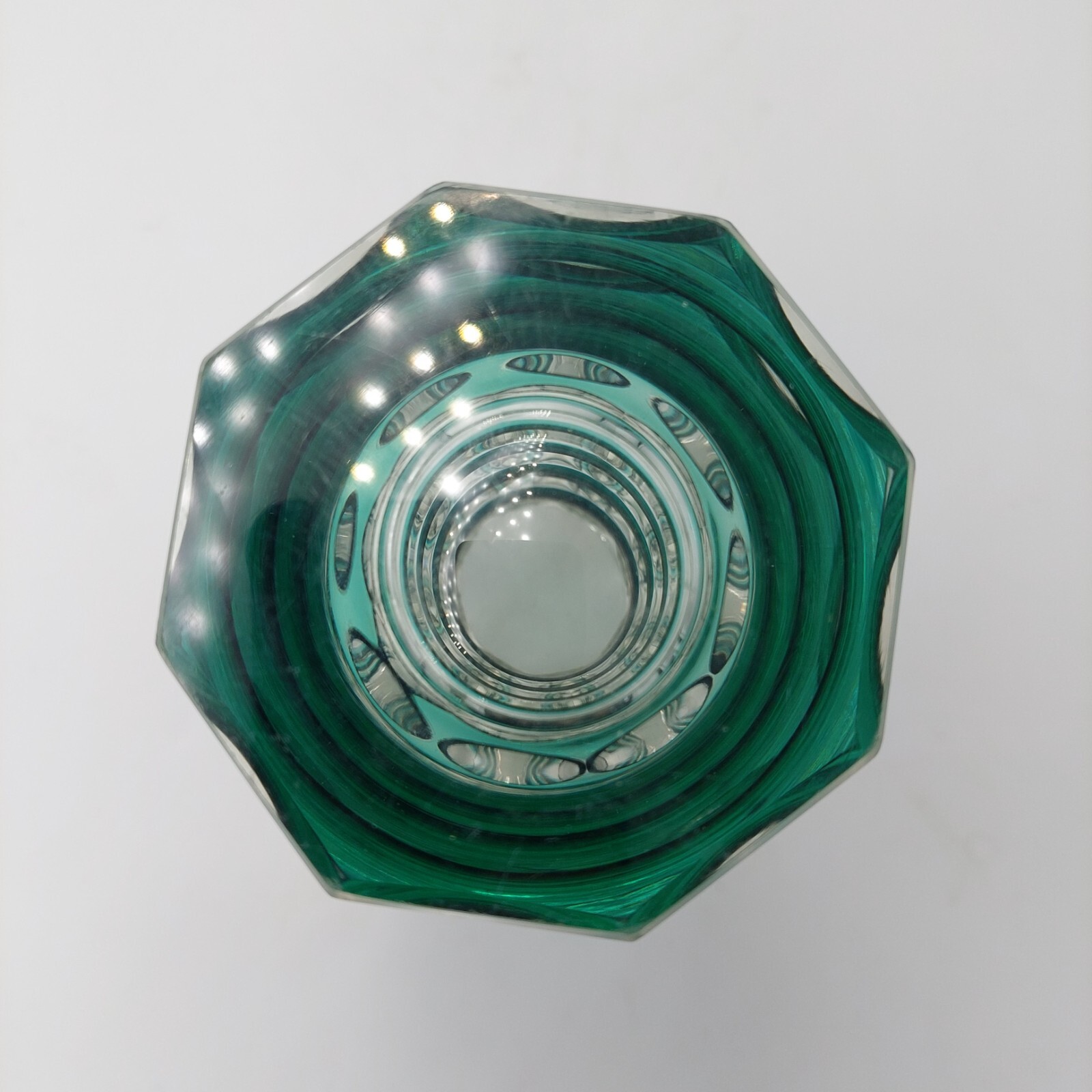Josef Hoffmann Moser Prism Faceted Crystal Glass Art Deco Vase STUNNING