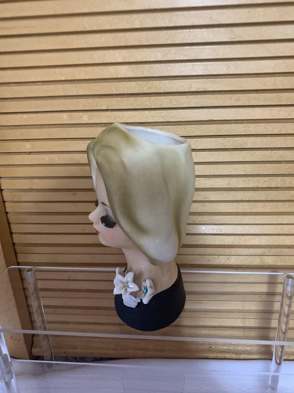 Napco C6431 Vintage Lady Head Vase 6” tall
