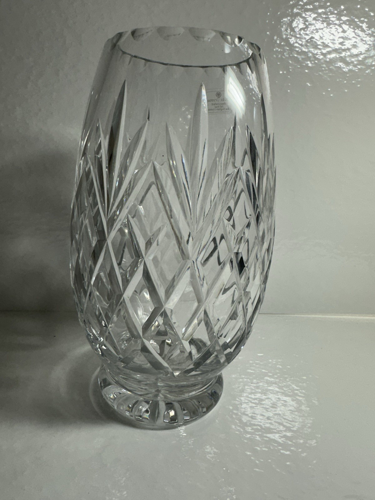 Crystal Clear Industries Hand Cut Crystal Vase – Hungary 8.5″ – SEE DESCRIPTION