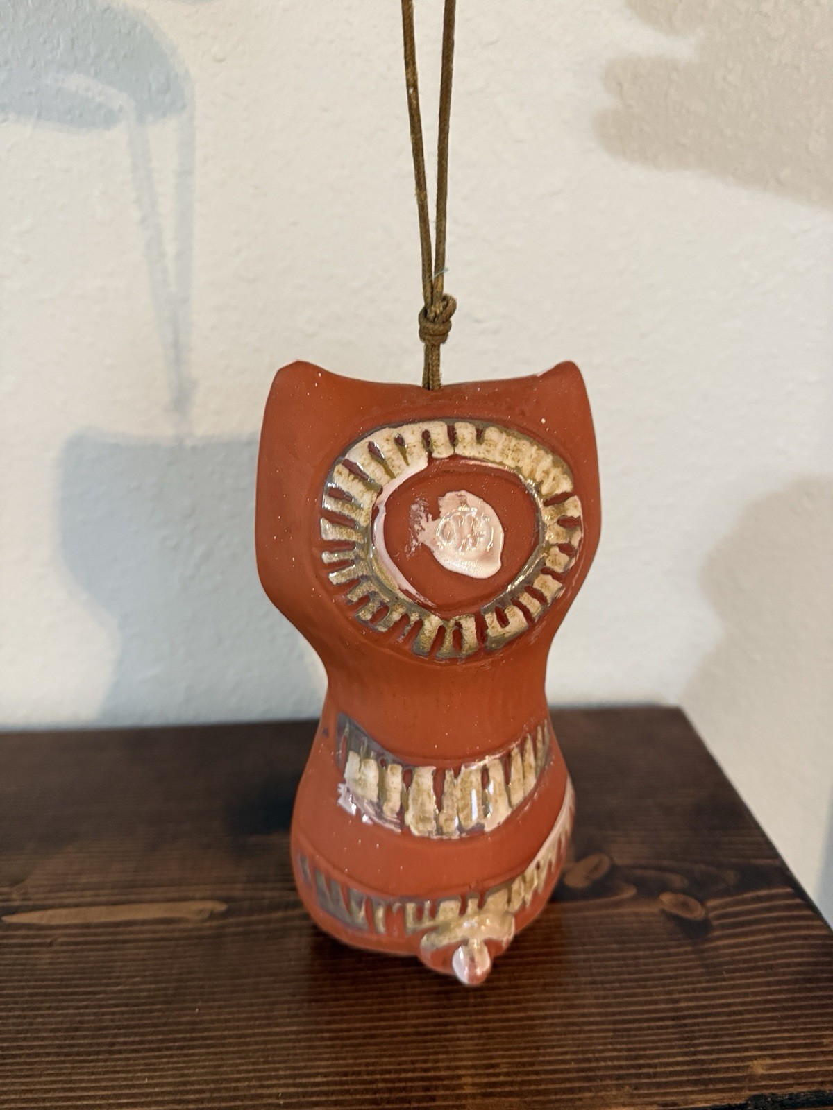 B. Welsh Pacific Stoneware CA mid century Art Pottery 1960s Cat Wind Chime/Bell