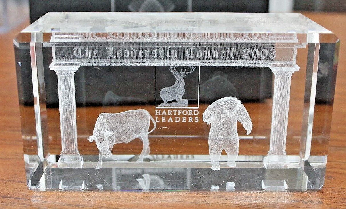 Crystal Impressions Hartford Leaders Paperweight