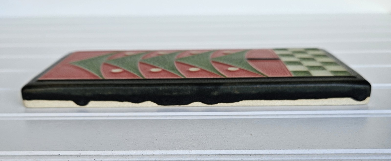 Vintage 1990s Motawi Tileworks Dard Hunter Tree Art Tile Ann Arbor Michigan 8×4