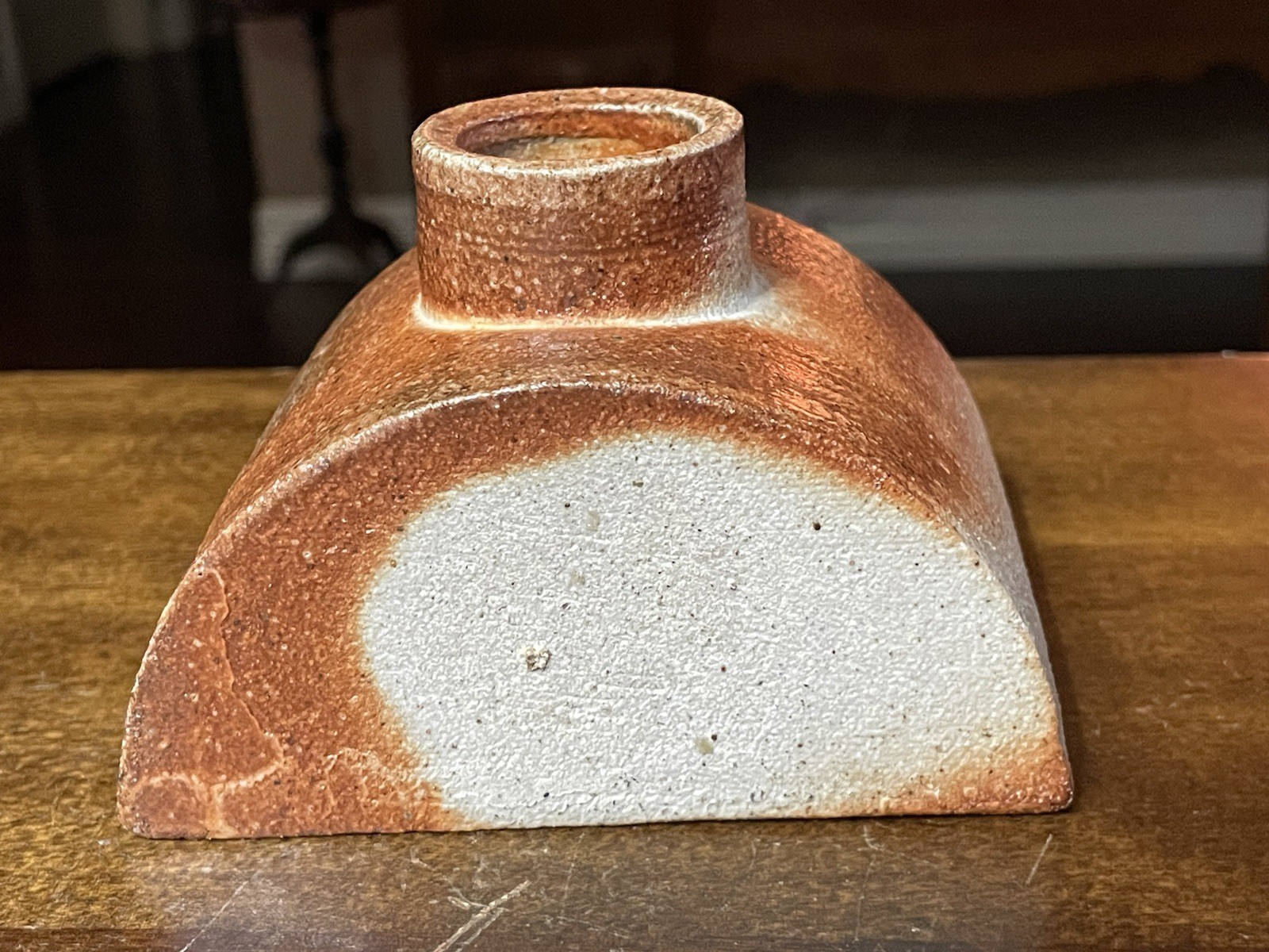 5.25″x4.25″x2.75″ Nick Fletcher Stoneware Vessel/Vase Red Iron Color