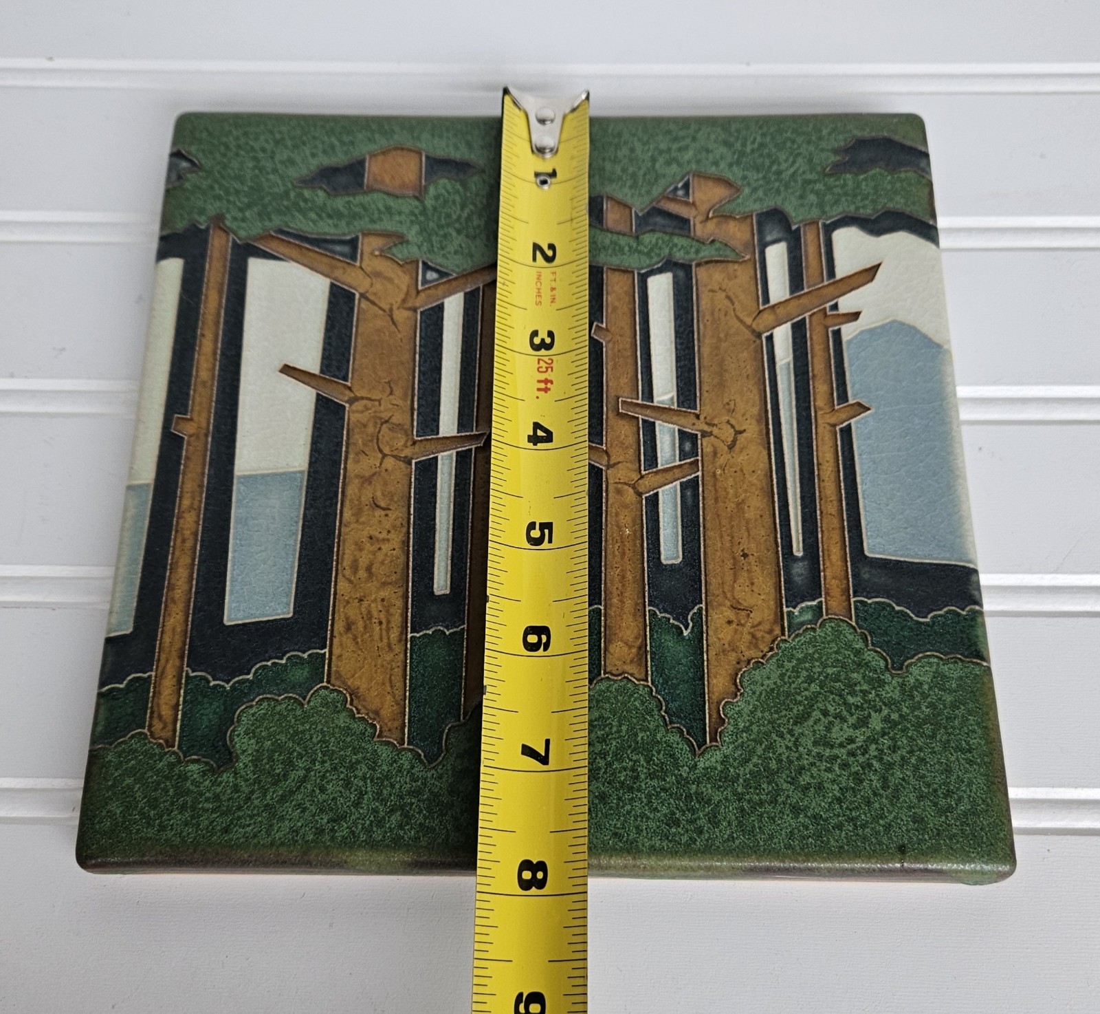 Motawi Tileworks Pine Forest Art Tile Ann Arbor Michigan 8×8