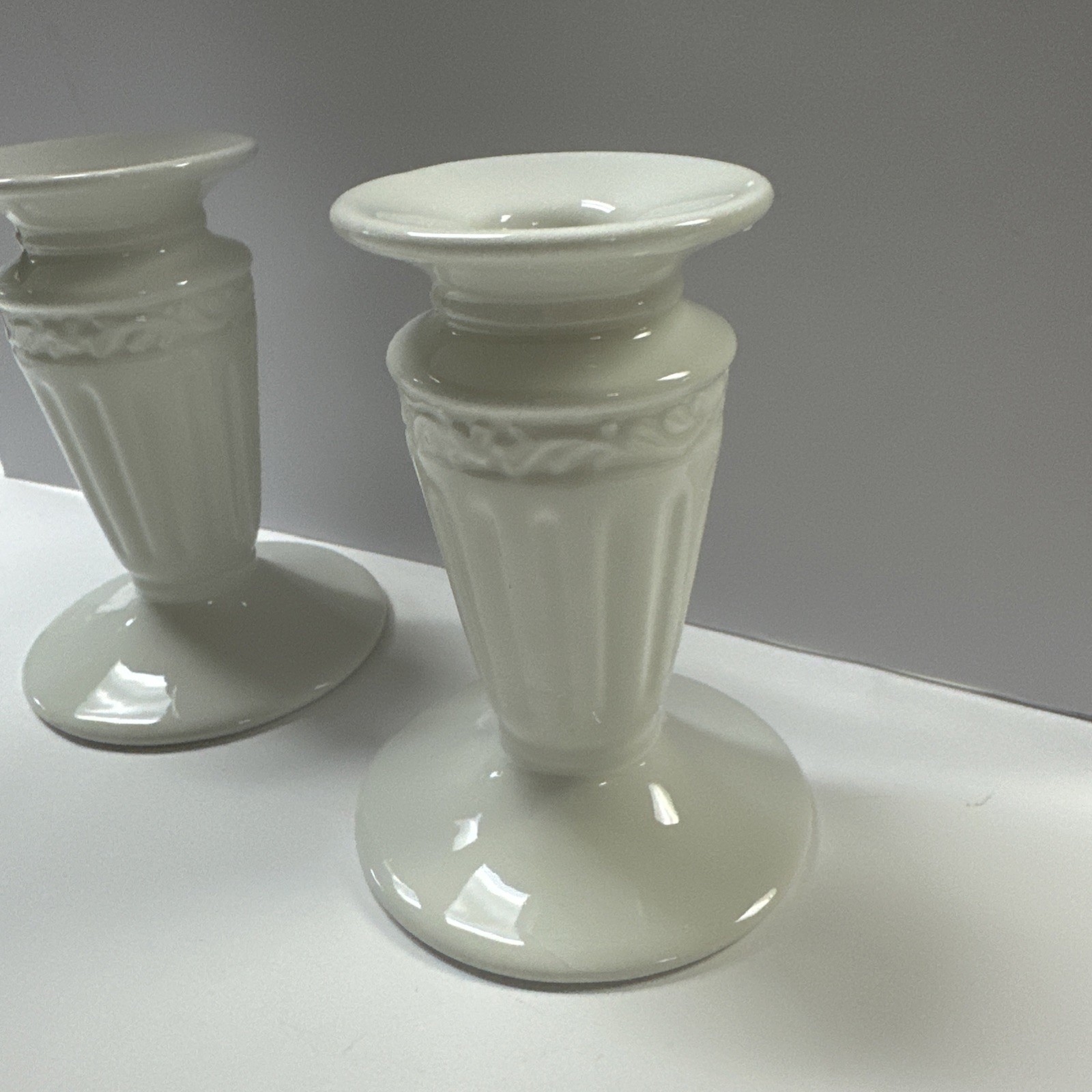 Mikasa Italian Countryside Short Candle Sticks 4.5″ Tall – Lot Of 2 NEW