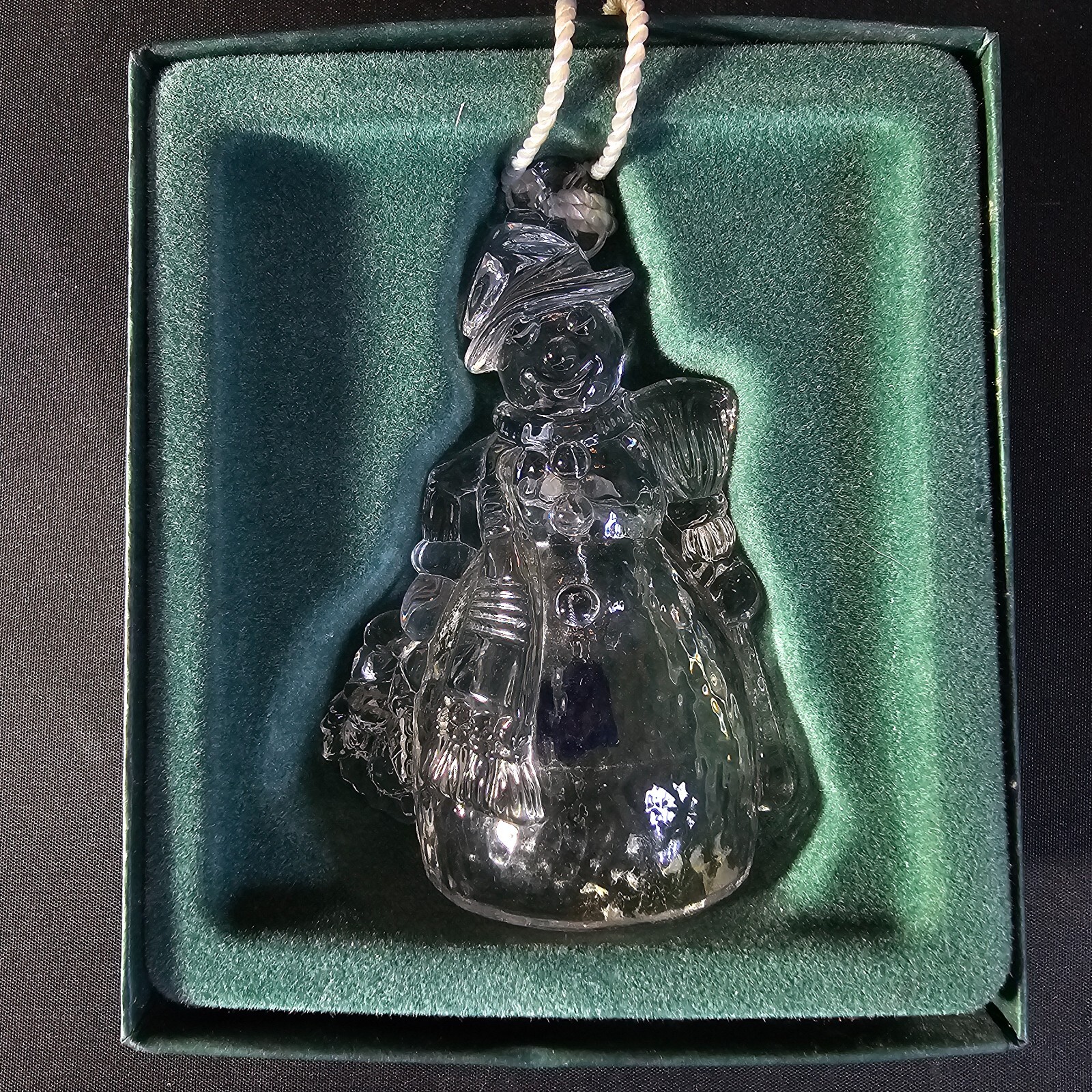 WATERFORD Marquis SNOWMAN BELL ORNAMENT, 3 3/4″, Christmas, Germany, 2000, NIB