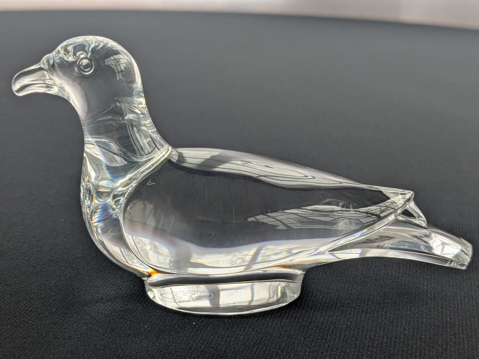 Baccarat Crystal European Turtle Dove Figurine Excellent