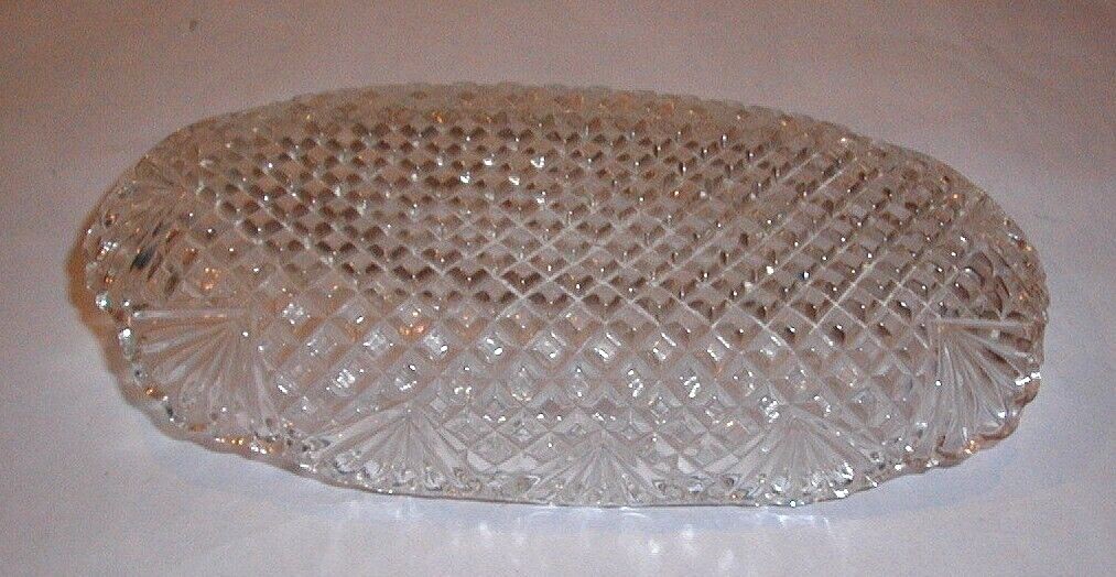 Tray U.S. GLASS No. 15041 eapg PATTERN GLASS Pineapple & Fan