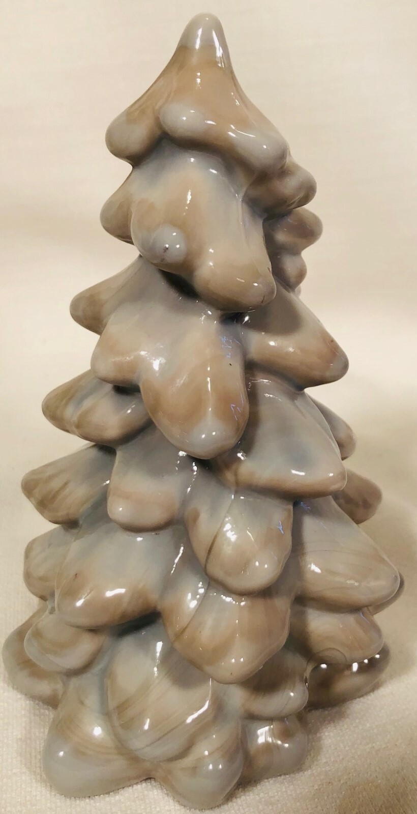 Christmas Holiday Tree – Gray Marble Swirl Glass – Mosser USA – Medium 5 1/2″