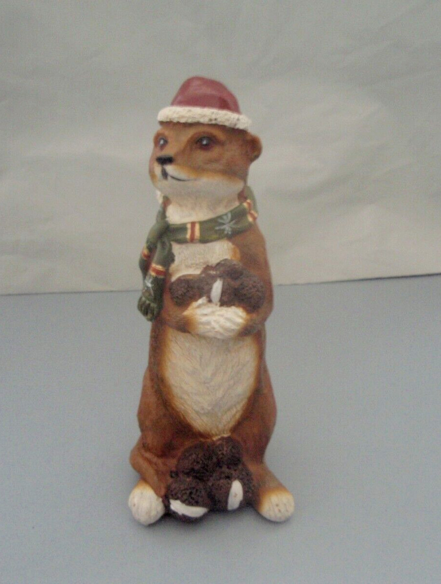 Christmas Meerkat Figurine/Statue Wearing Santa Hat * New * Meerkat Gift